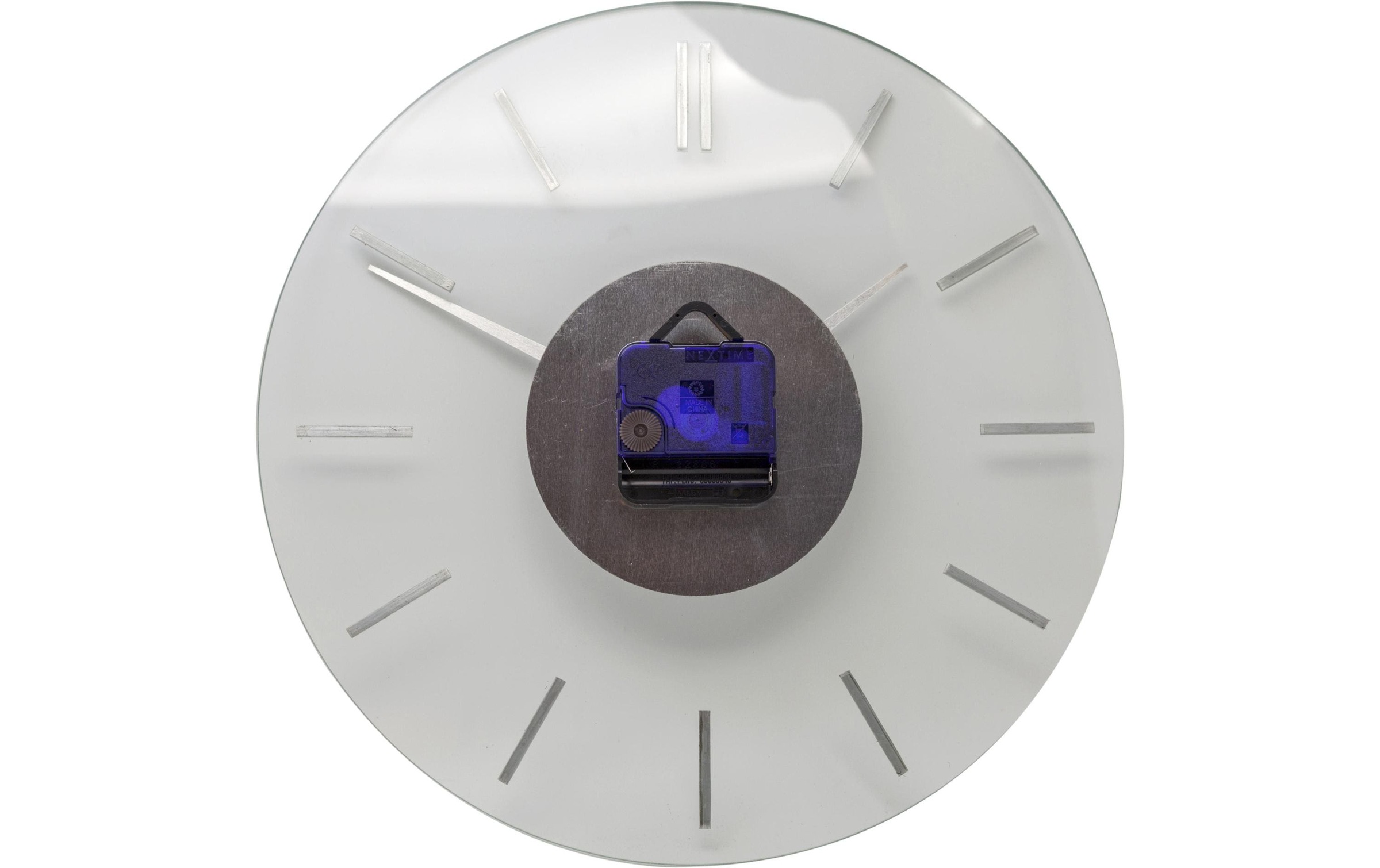 NEXTIME Wanduhr »Stripe 2631 Ø 26 cm Transparent«