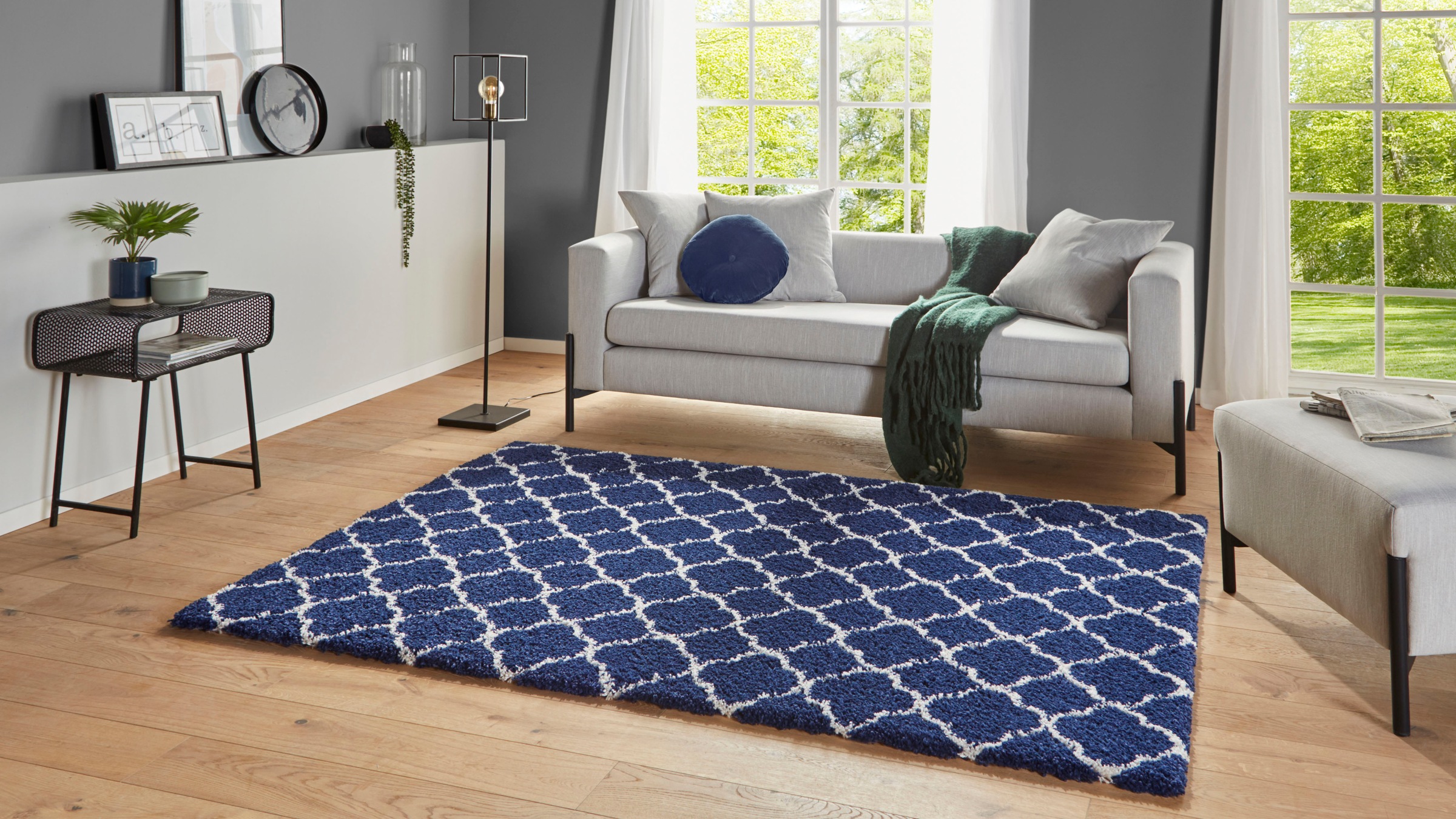 HANSE Home Hochflor-Teppich »Luna«, rechteckig, 35 mm Höhe, Geometrisches Muster, Allover Design, Robust, Pflegeleicht