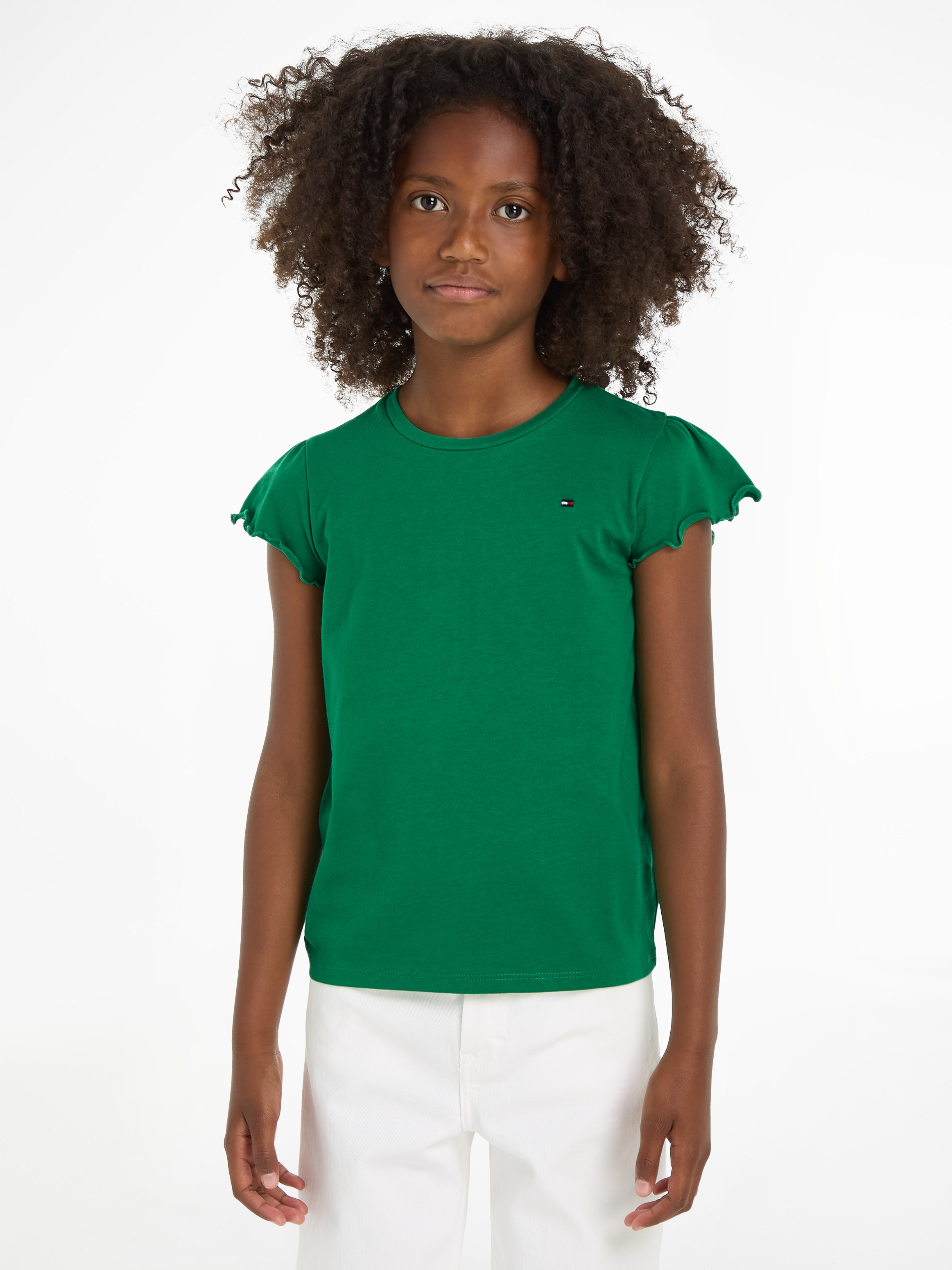 ✵ Tommy Hilfiger T-Shirt »ESSENTIAL günstig TOP RUFFLE Kinder bis 16 SLEEVE bestellen S/S«, Jahre Jelmoli-Versand 