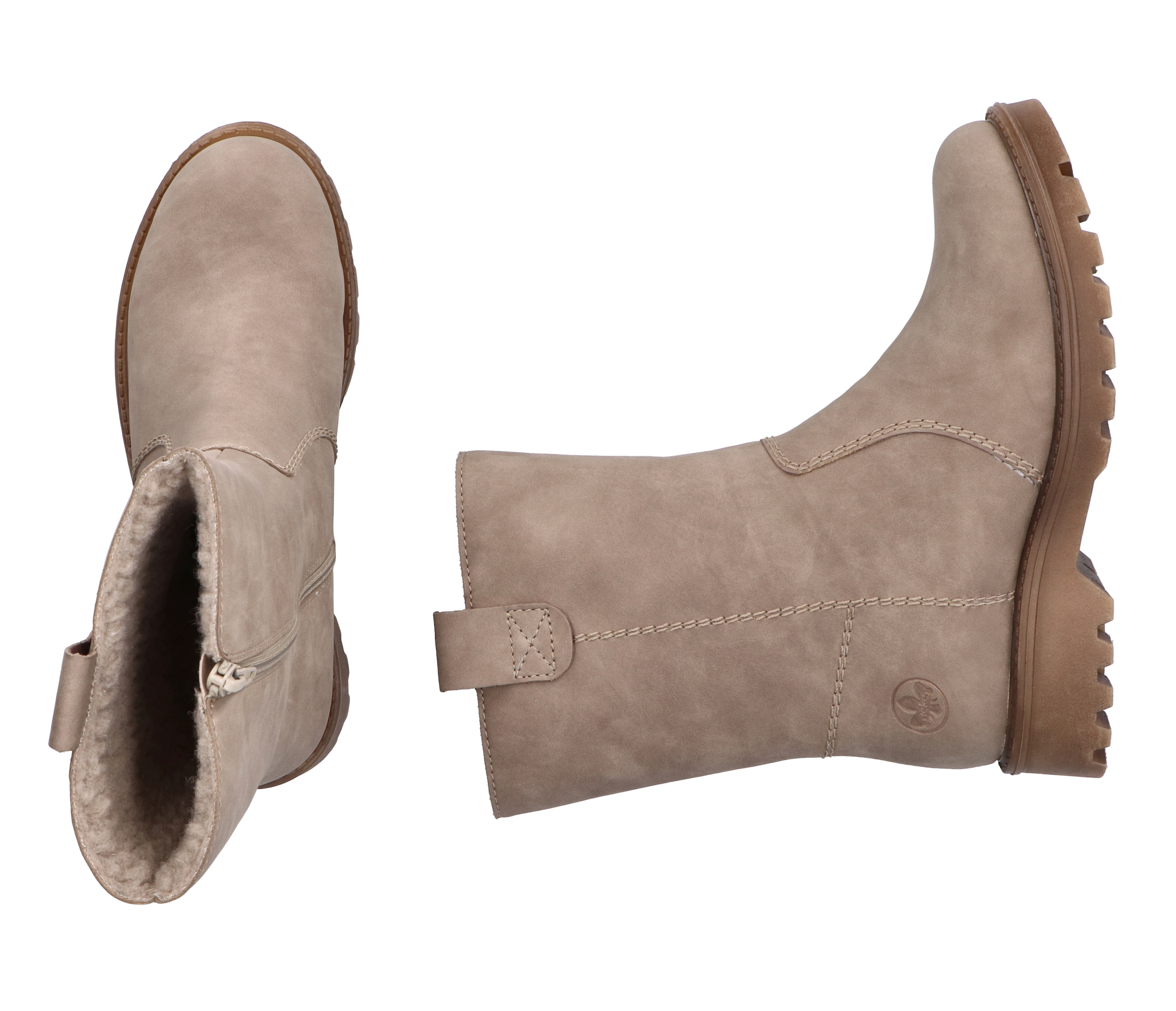 Rieker Winterstiefelette, Winterboots, Profilsohle, mit Innenreissverschluss