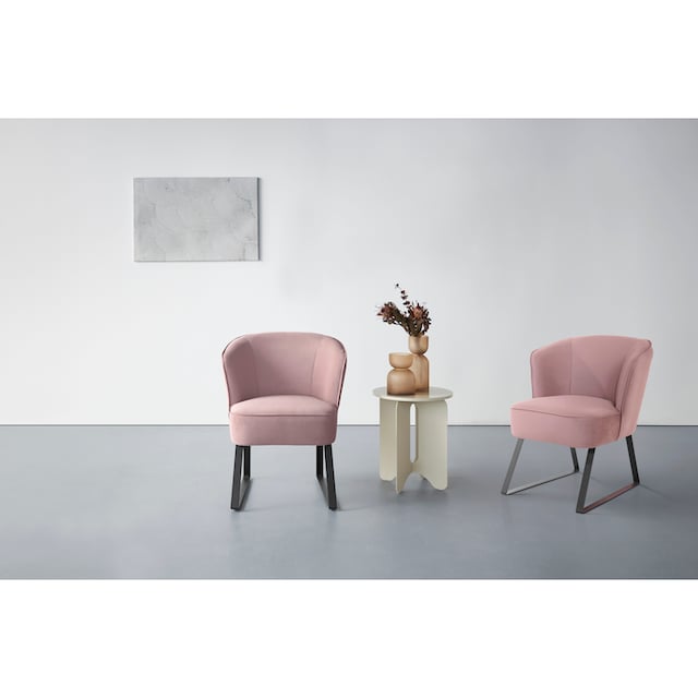 exxpo - sofa fashion Sessel »Americano«, mit Keder und Metallfüssen, Bezug  in verschiedenen Qualitäten, 1 Stck. online bestellen | Jelmoli-Versand