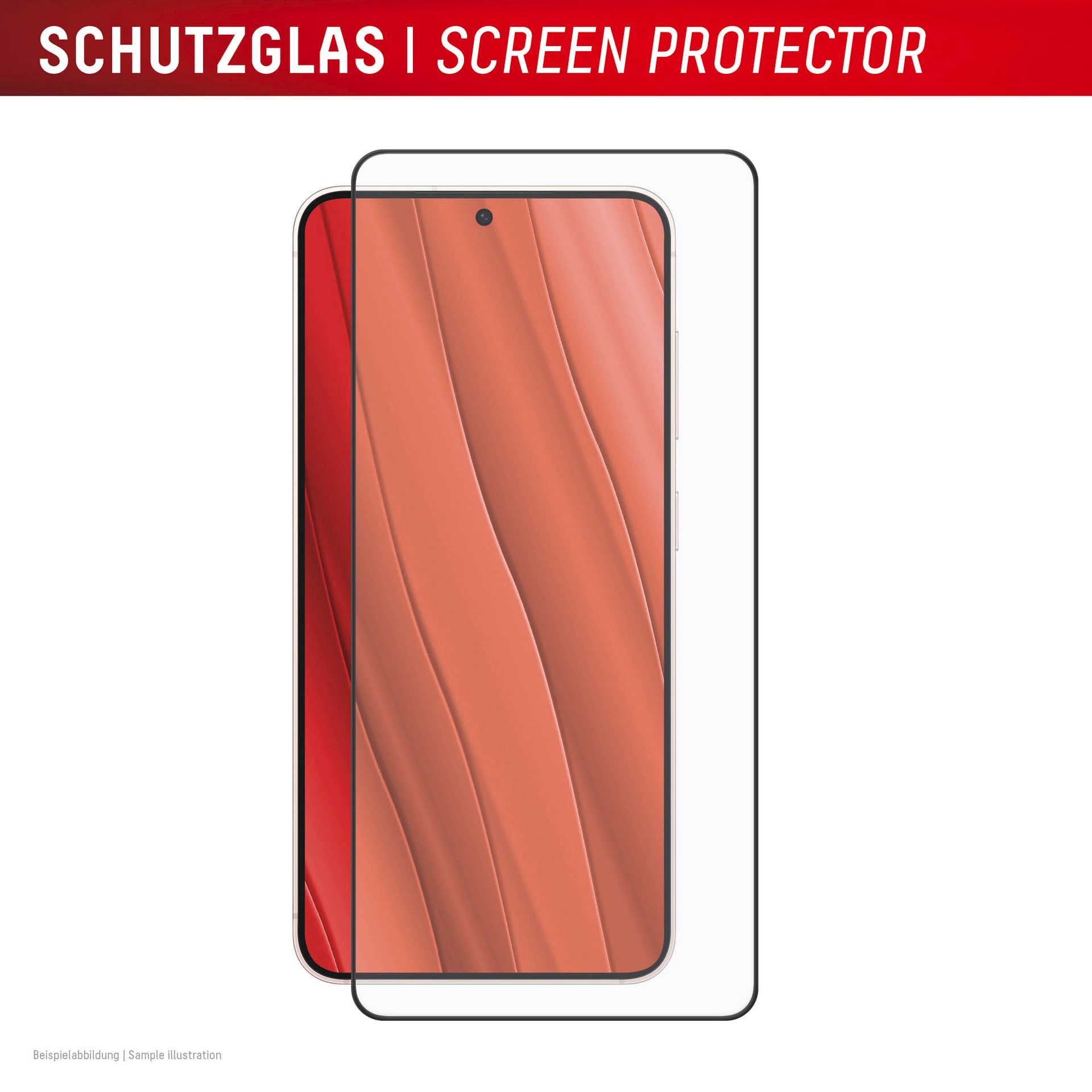 Displex Displayschutzglas »Premium Glass Screen Protector (Full Cover)«, für Samsung Galaxy S25 Edge, Displayschutzfolie, Schutzfolie, Bildschirmschutz, kratz- & stossfest