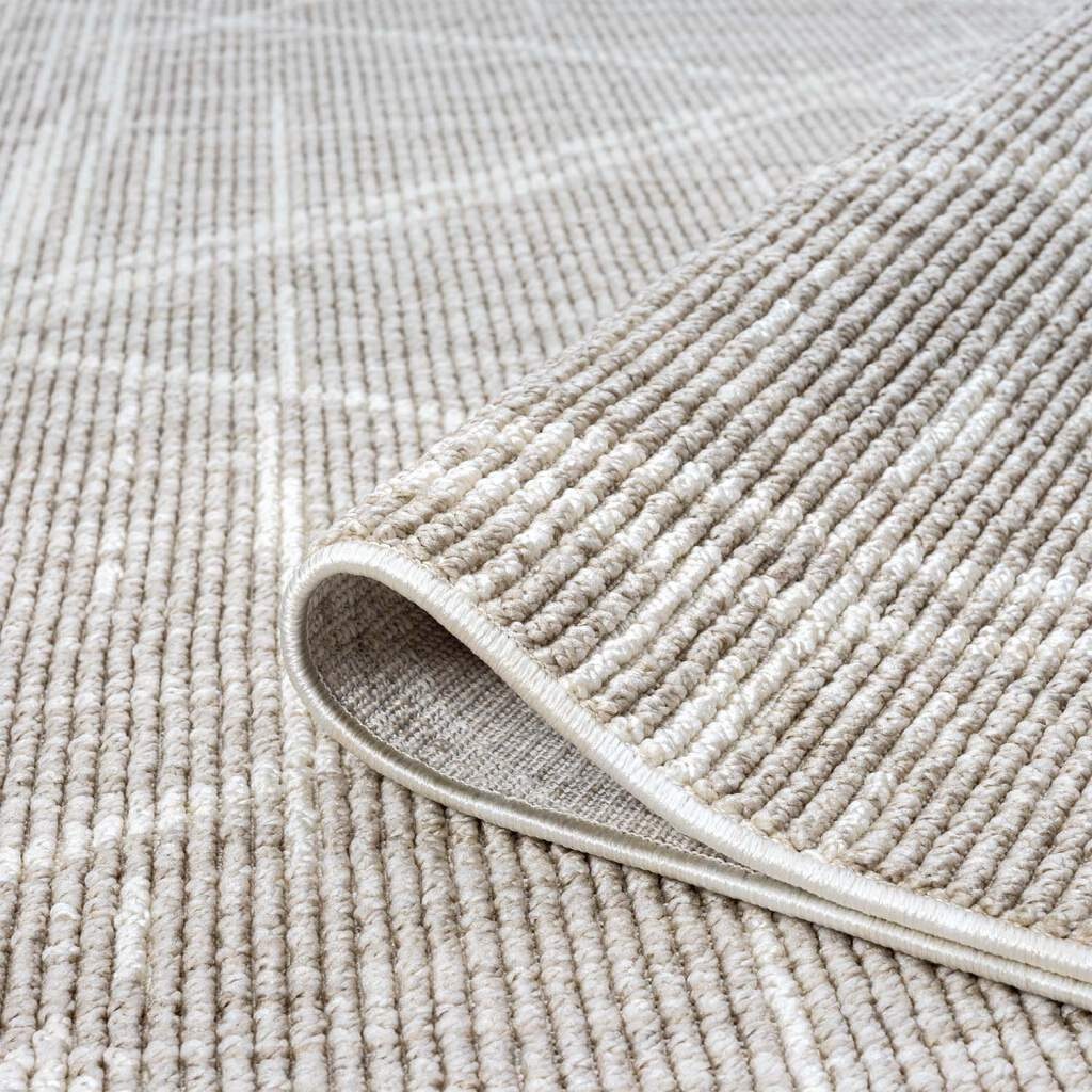 Carpet City Teppich »CLASICO 9162«, rechteckig, 11 mm Höhe, Läufer, Kurzflor, Hochtief-Muster, Boho, Fransen, Wohnzimmer