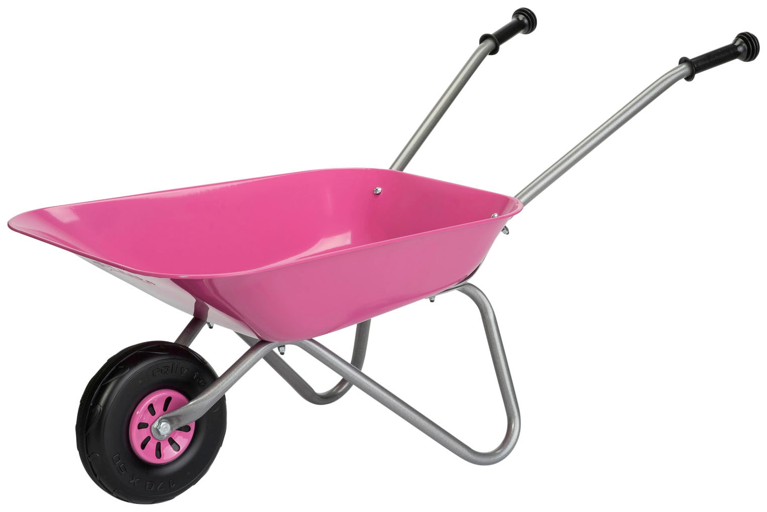 rolly toys® Schubkarre »rollyMetallschubkarre, silberfarben/pink«, für Kinder; Made in Europe