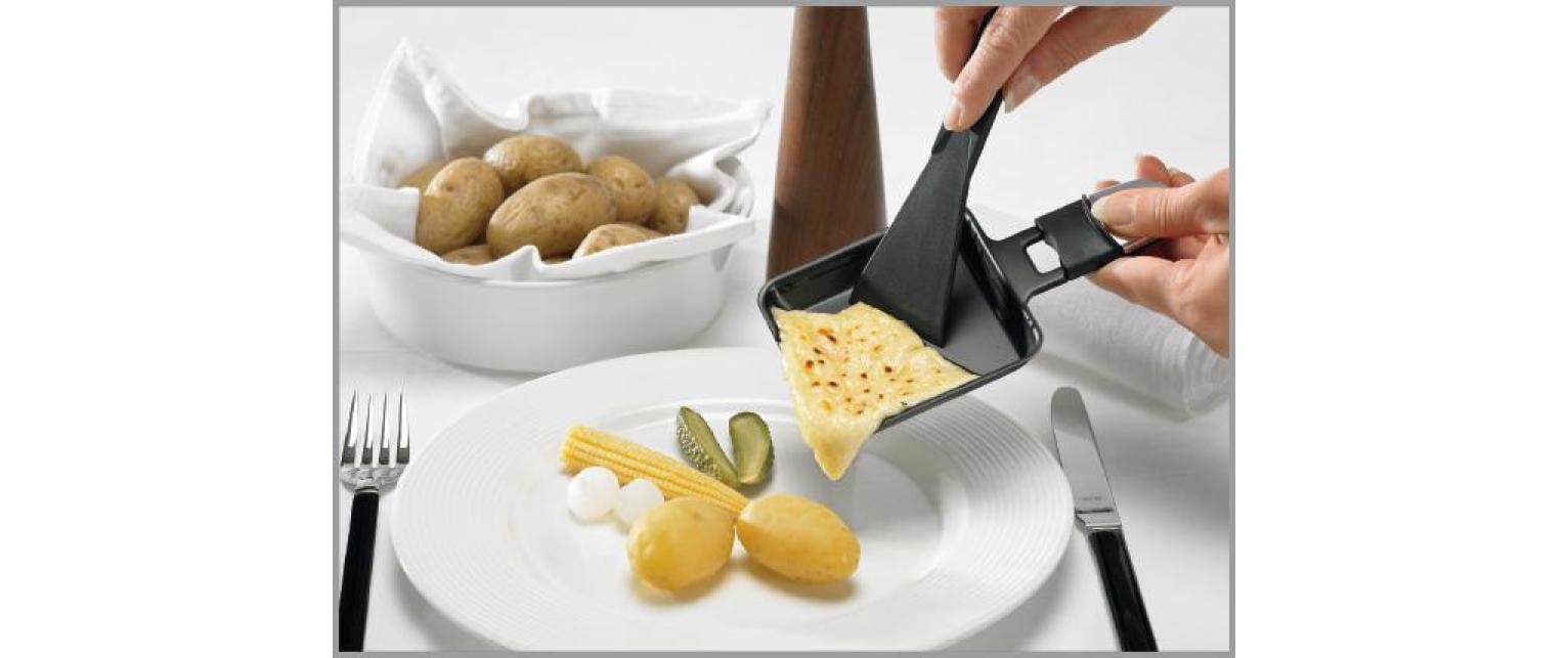 Trisa Raclette »Hot Stone«, 8 St. Raclettepfännchen, 1500 W