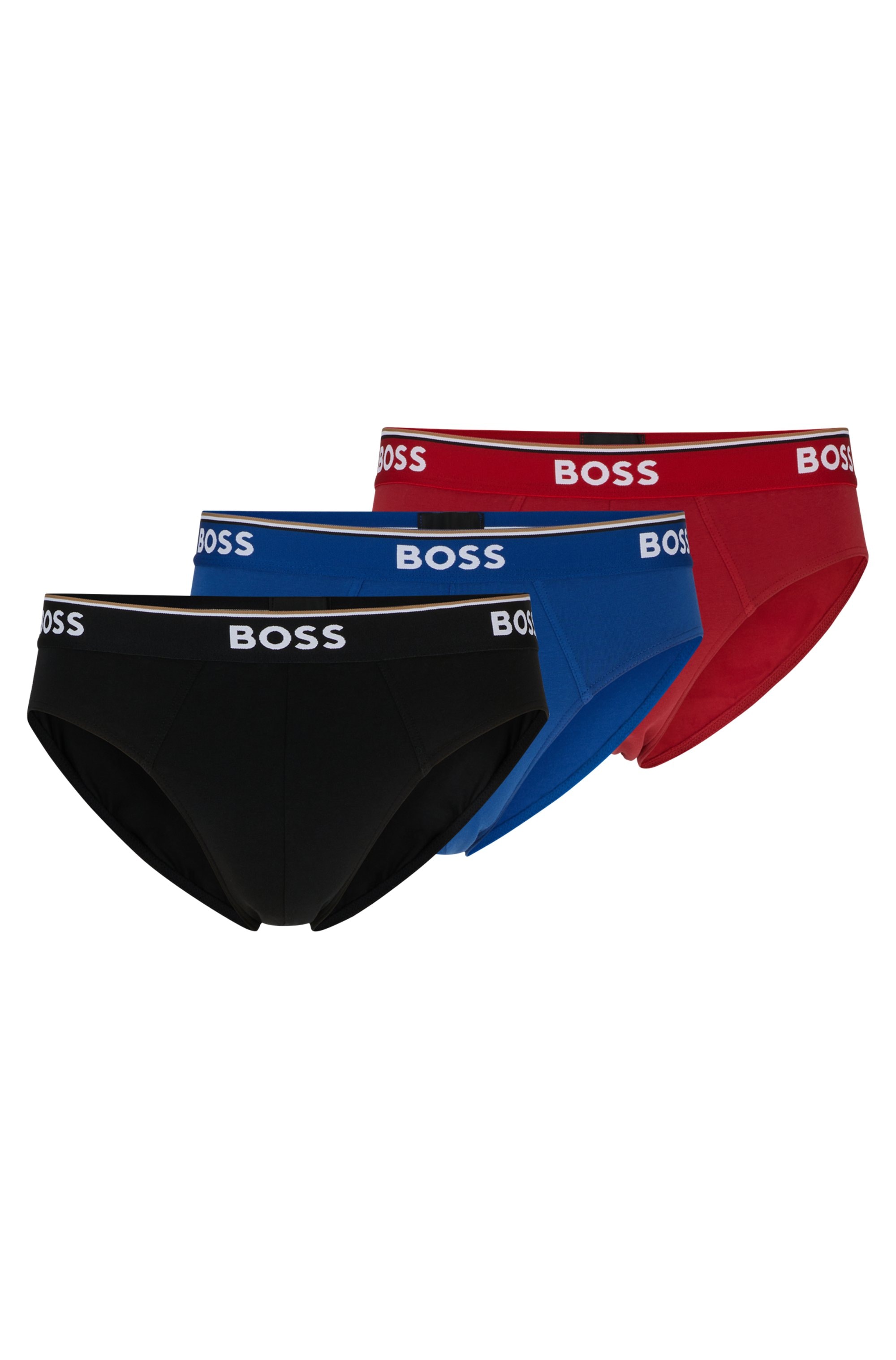 BOSS Slip »Brief 3P Power« 3 Stk. Elastikbund mit Logo