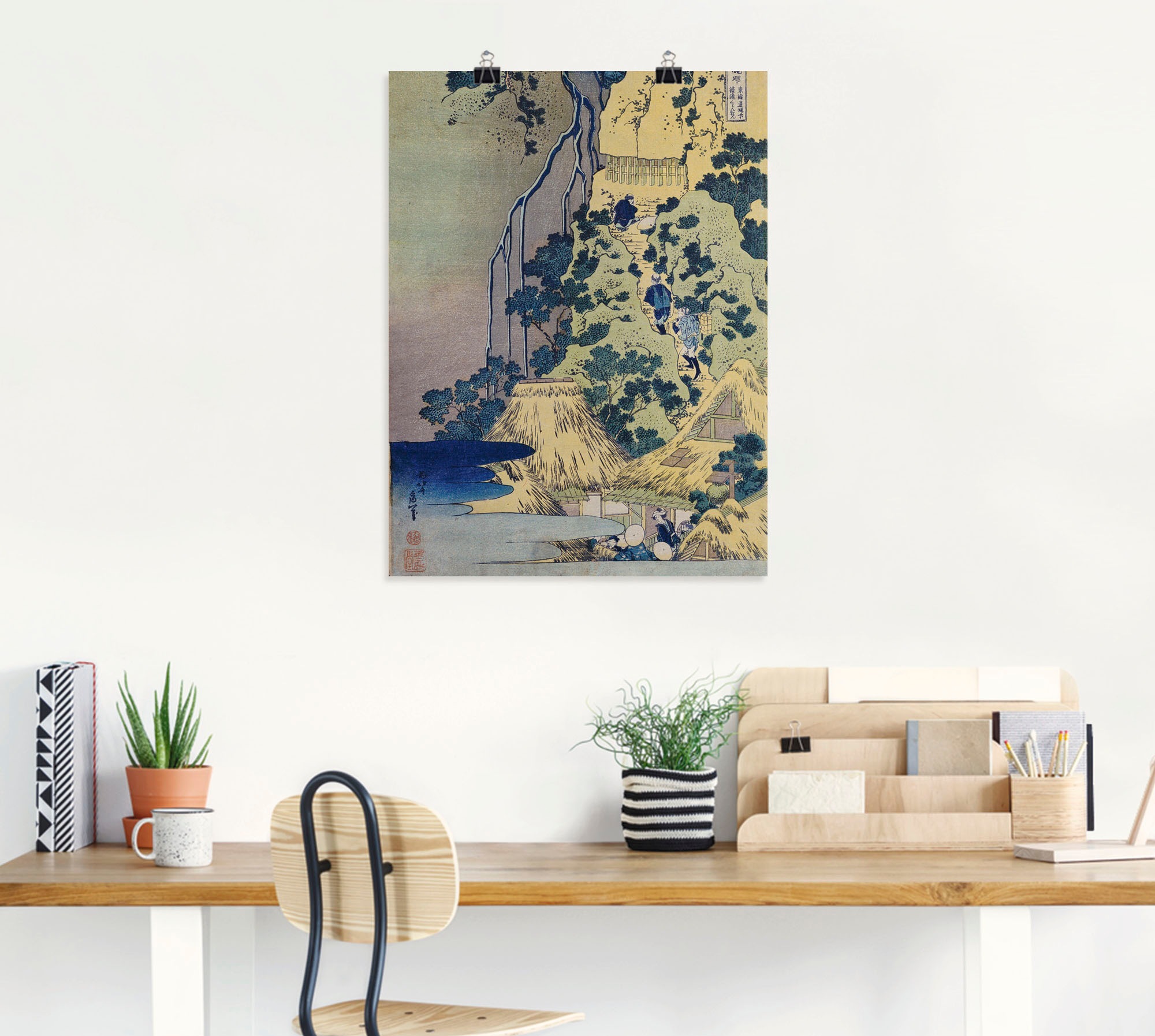 Artland Wandbild »Reisende beim Aufstieg eines Berges«, Berge, (1 St.), als Leinwandbild, Poster in verschied. Grössen