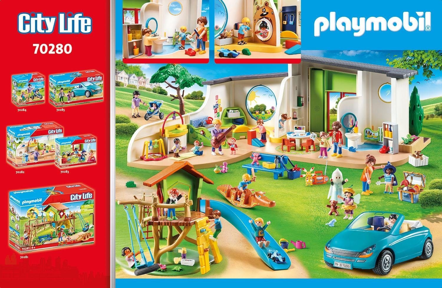 Playmobil® Konstruktions-Spielset »KiTa Regenbogen (70280), City Life«, (180 St.), Made in Germany
