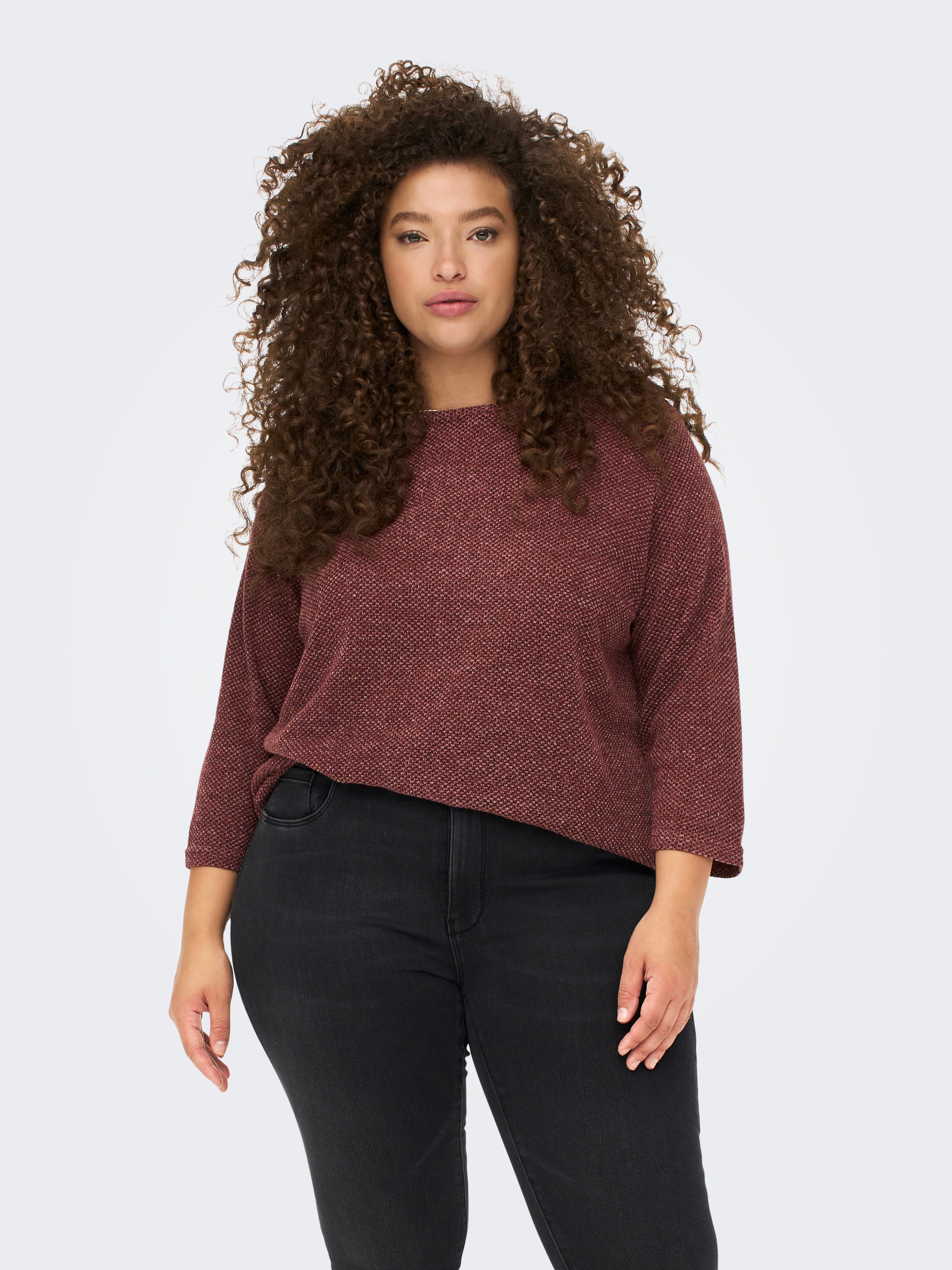 ONLY CARMAKOMA 3/4-Arm-Shirt »CARMARTHA 3/4 TOP«