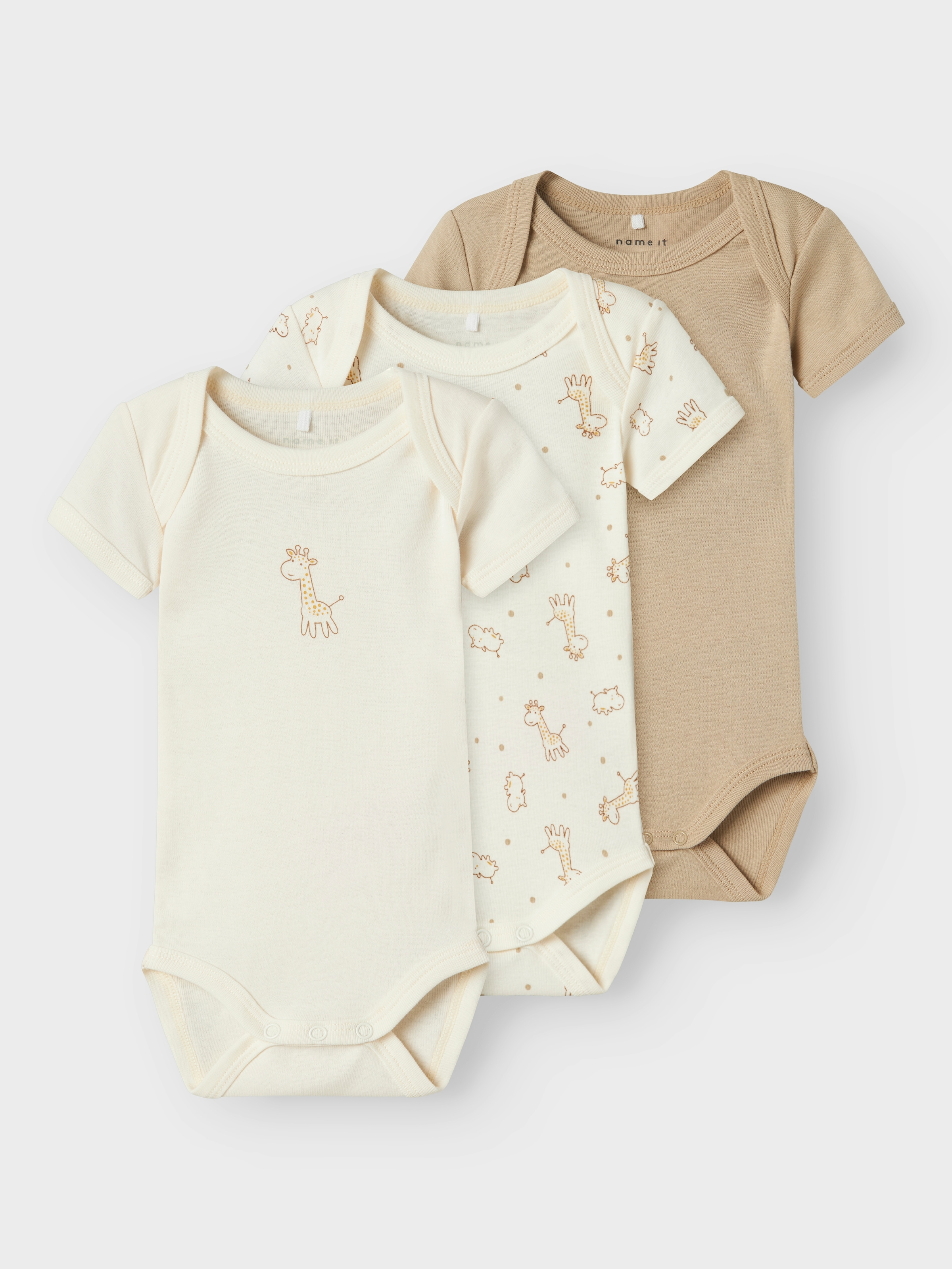 Name It Body »NBNBODY 3P SS JET STREAM GIRAFFE NOOS« Packung, 3 Stk.
