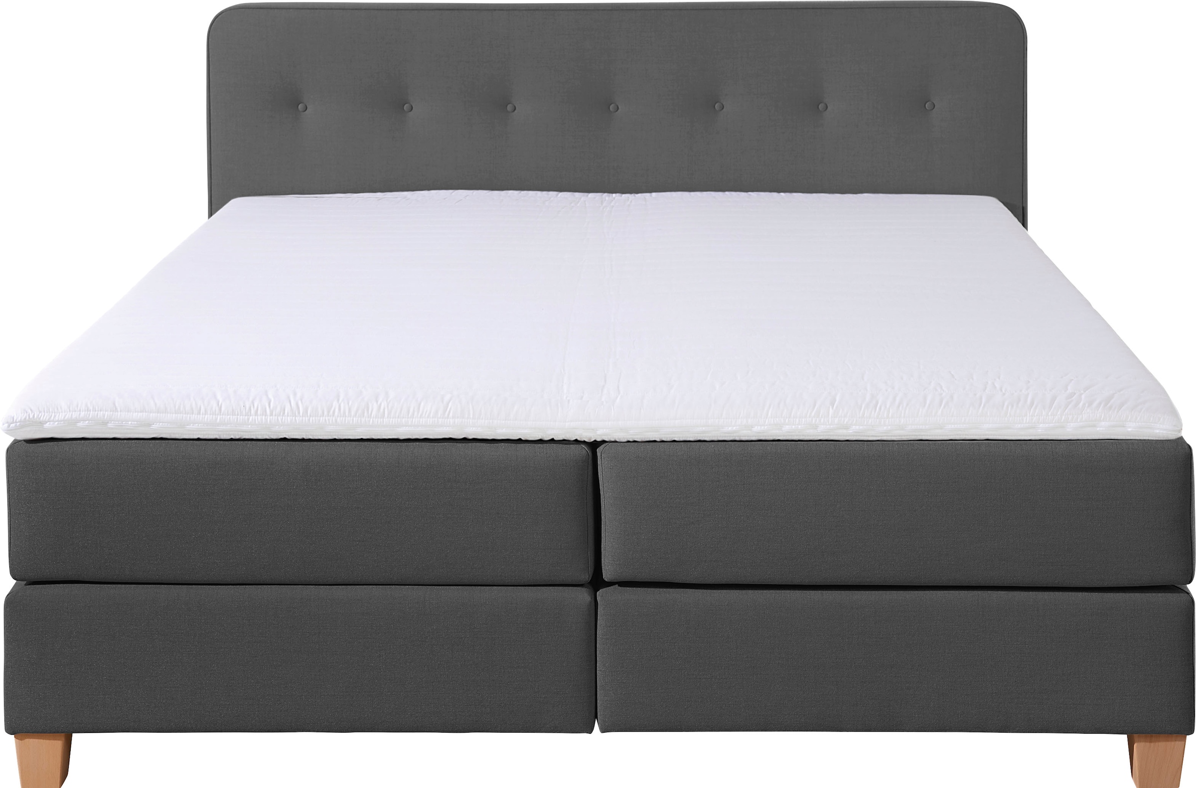 Home affaire Boxspringbett »Fargo«, in Überlänge 220 cm, mit Topper, 3 Ausführungen, 4, Breiten