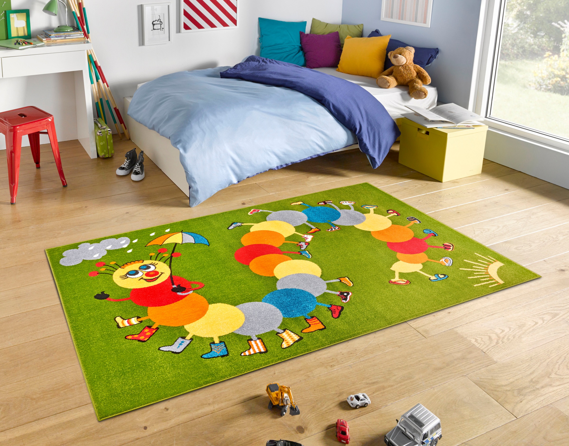 HANSE Home Teppich »Weather Bug«, rechteckig, 9 mm Höhe, Farbenfrohes Design, Spielunterlage, Tiere