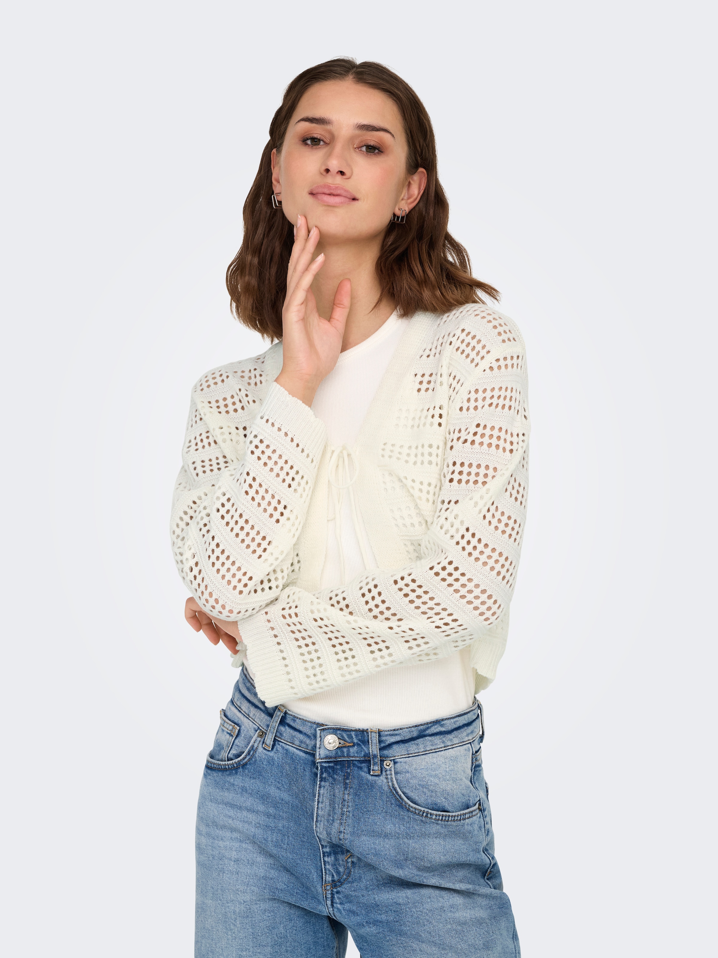 ONLY Strickjacke »ONLLYKKE TIE CARDIGAN L/S KNT NOOS«