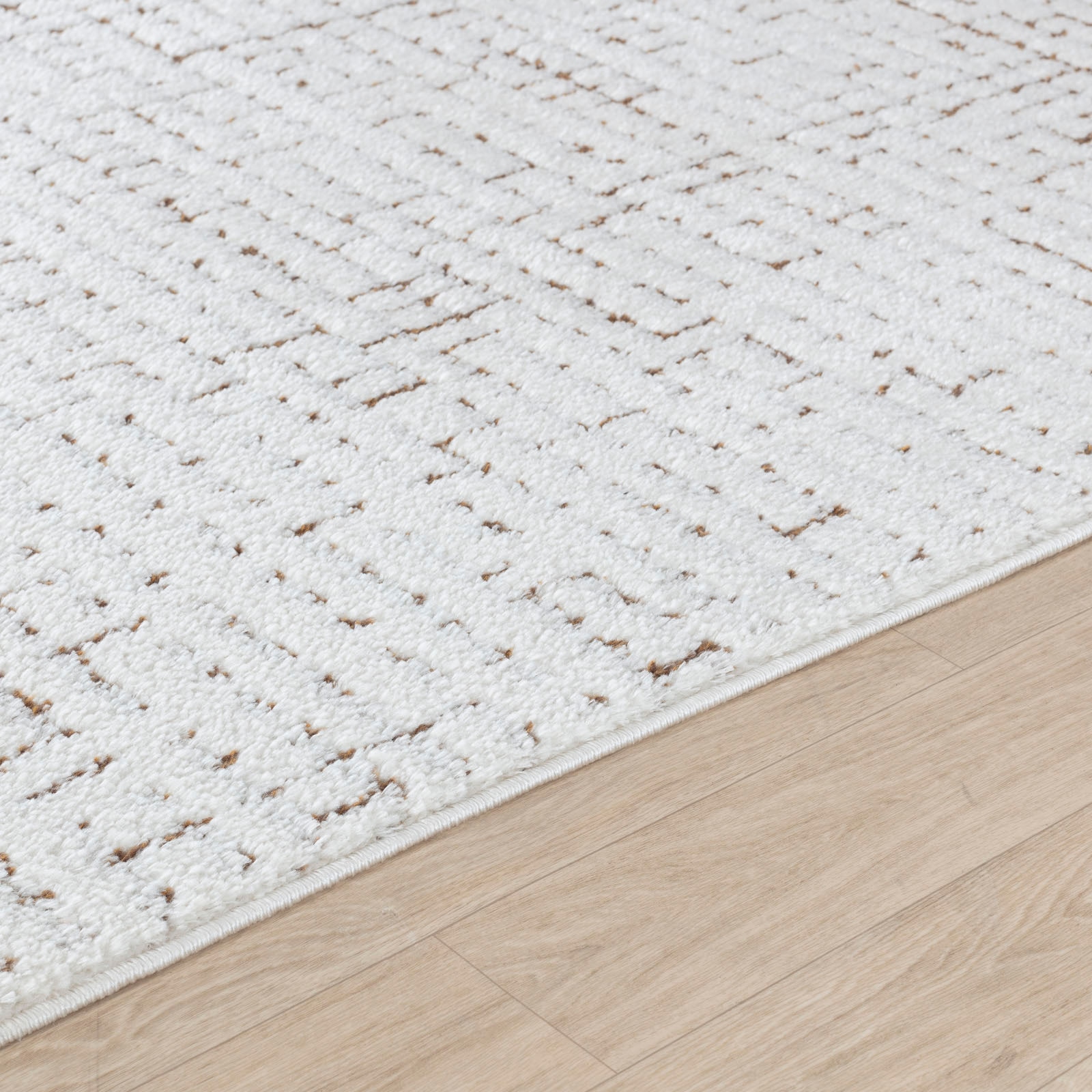 Livabliss Teppich »INCHON«, rechteckig, 14 mm Höhe, Skandinavischer Teppich mit Karomuster, Kurzflor Wohnzimmerteppich