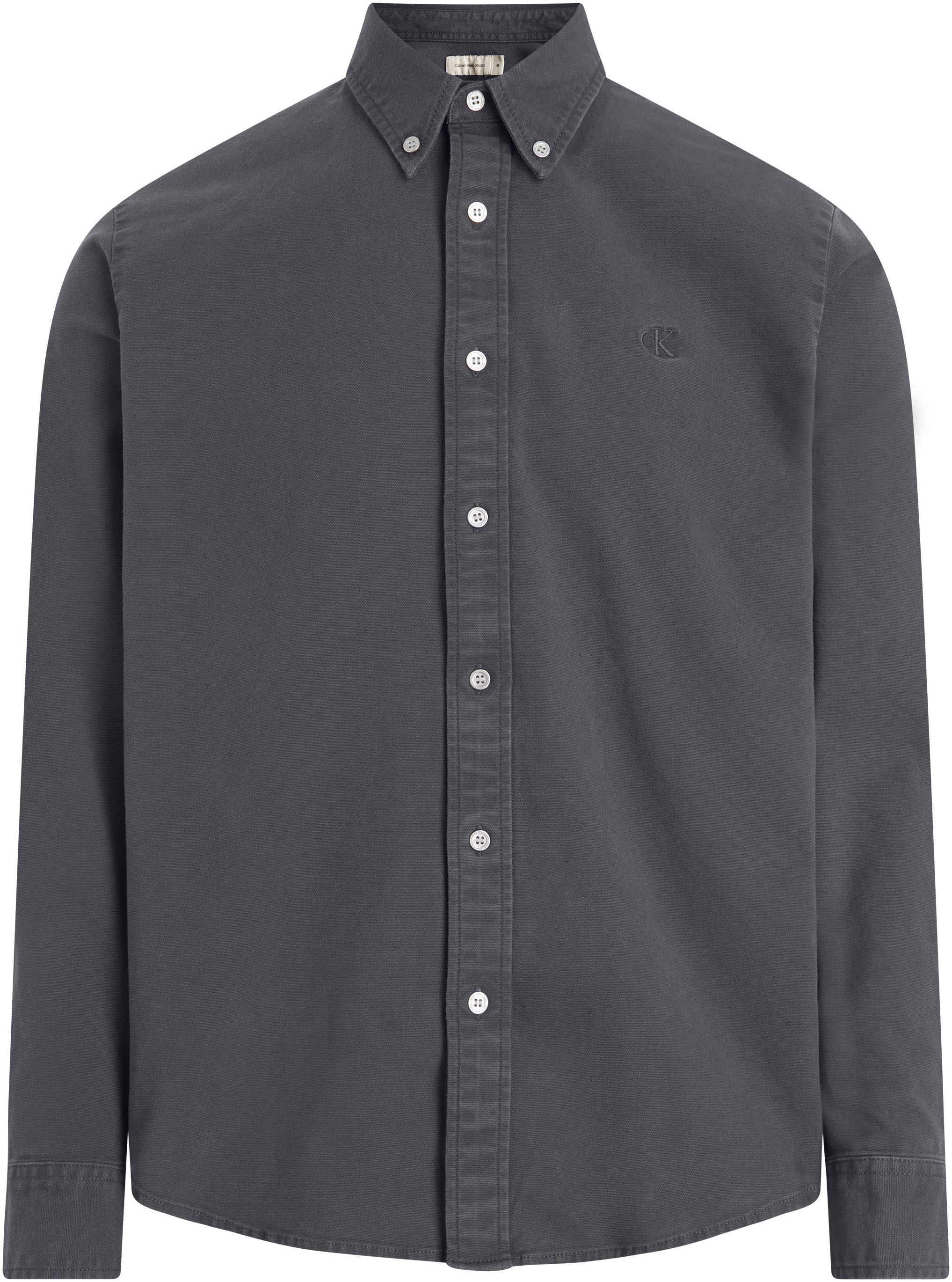 Calvin Klein Jeans Langarmhemd »GARMENT DYE SHIRT«, mit Logostickerei