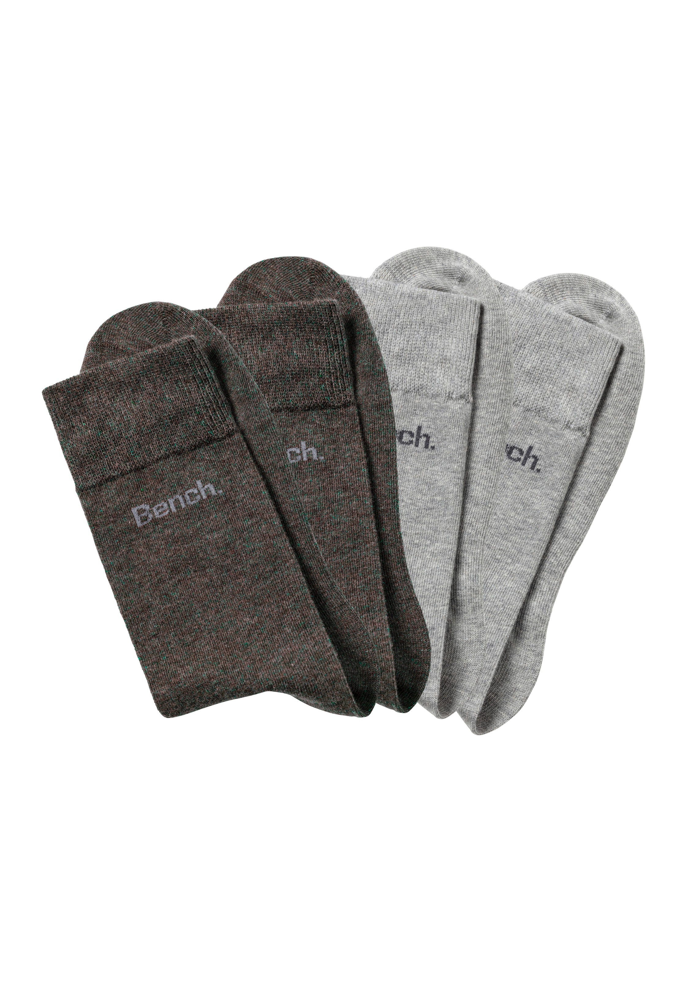 Bench. Basicsocken, (Packung, 4 Paar), in angenehm weicher Markenqualität