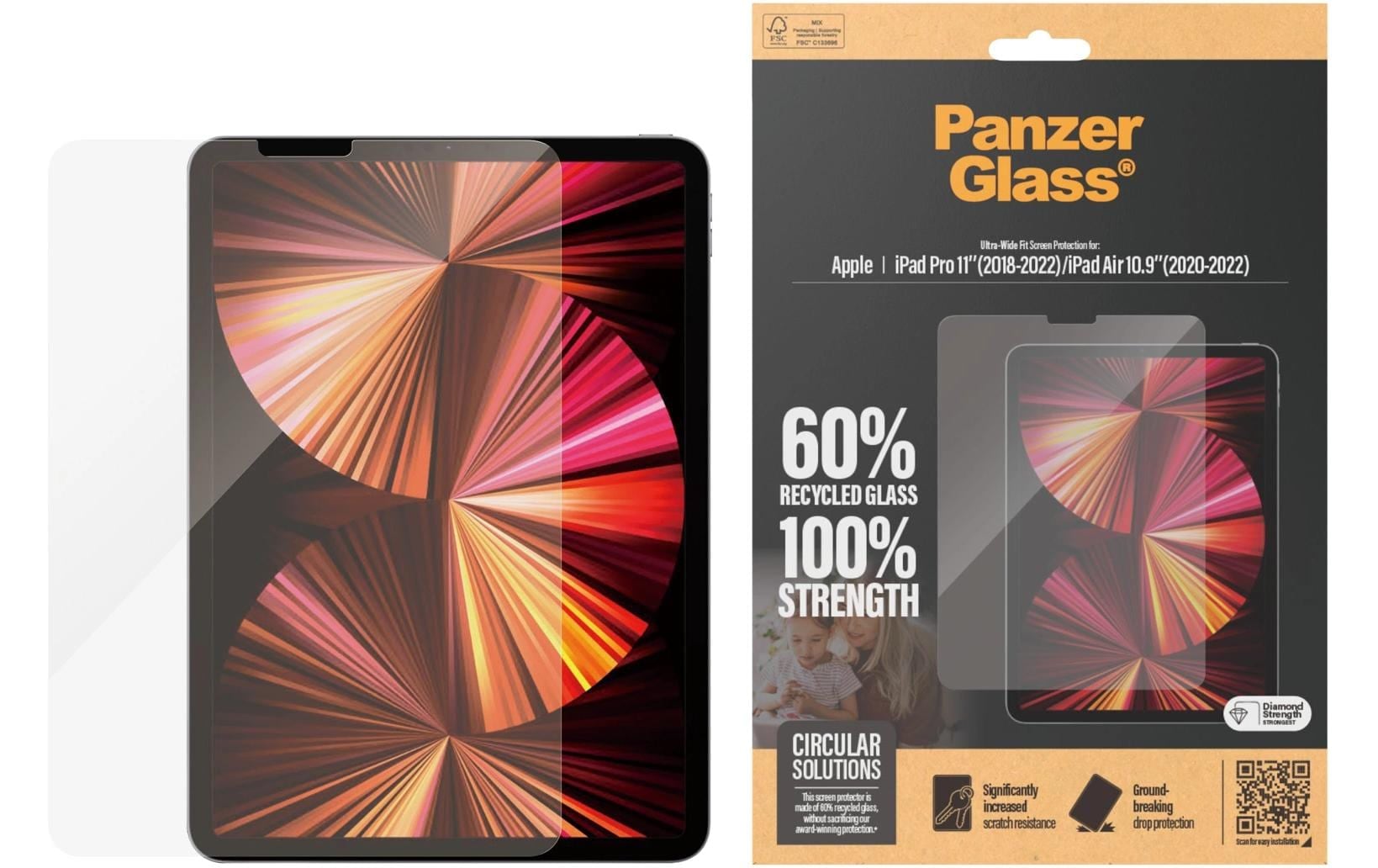 Schutzfolie »Ultra-Wide Fit iPad Air 10,9 (20-22) & Pro 11 (18-22)«