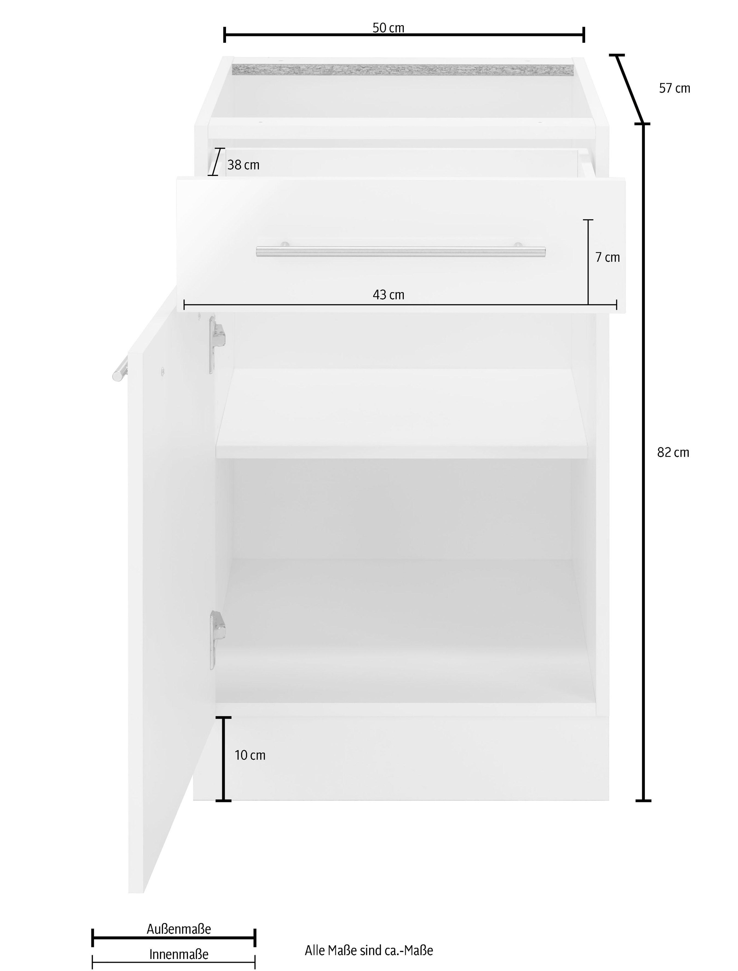 wiho Küchen Unterschrank »Flexi2«, Breite 50 cm