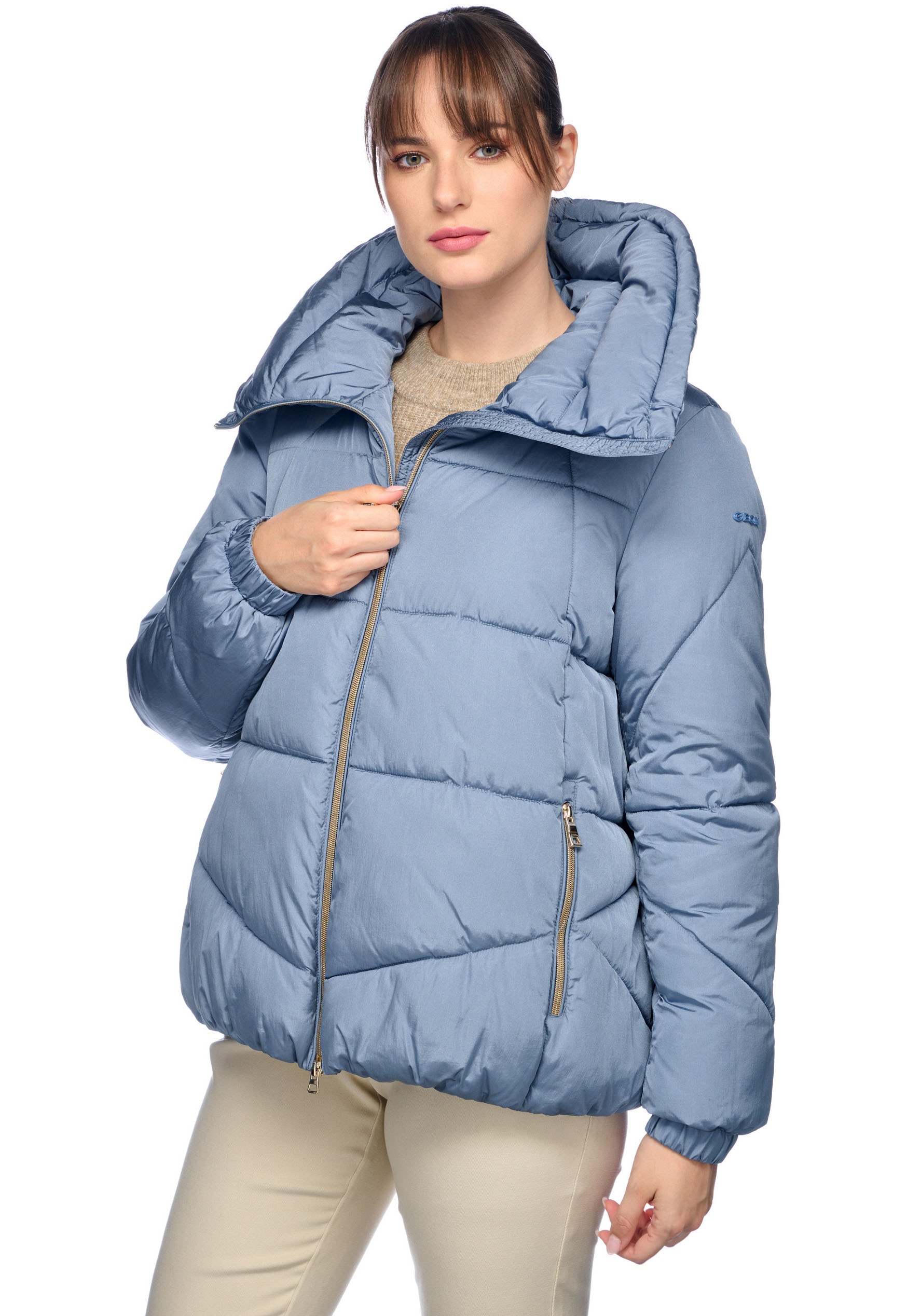 Geox Steppjacke »DAMIANA«, mit hoch schliessendem Kragen, 2-Wege-Reissverschluss