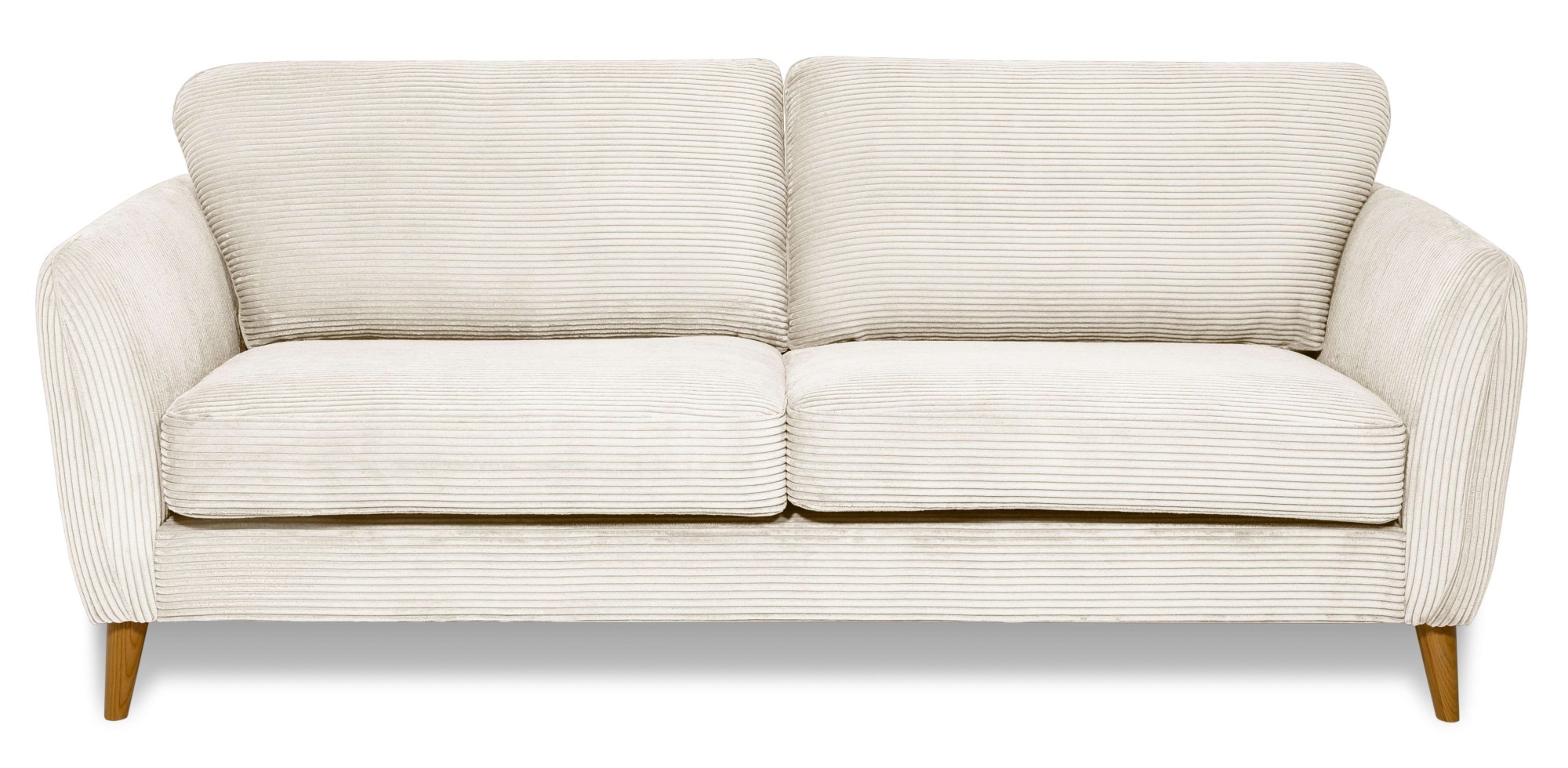 Home affaire 2-Sitzer »MARSEILLE Kompaktsofa 170 cm, Cord, Flachgewebe, Struktur, Webstoff«, Massivholzbeine Eiche, Landhausstil, Wellenunterfederung