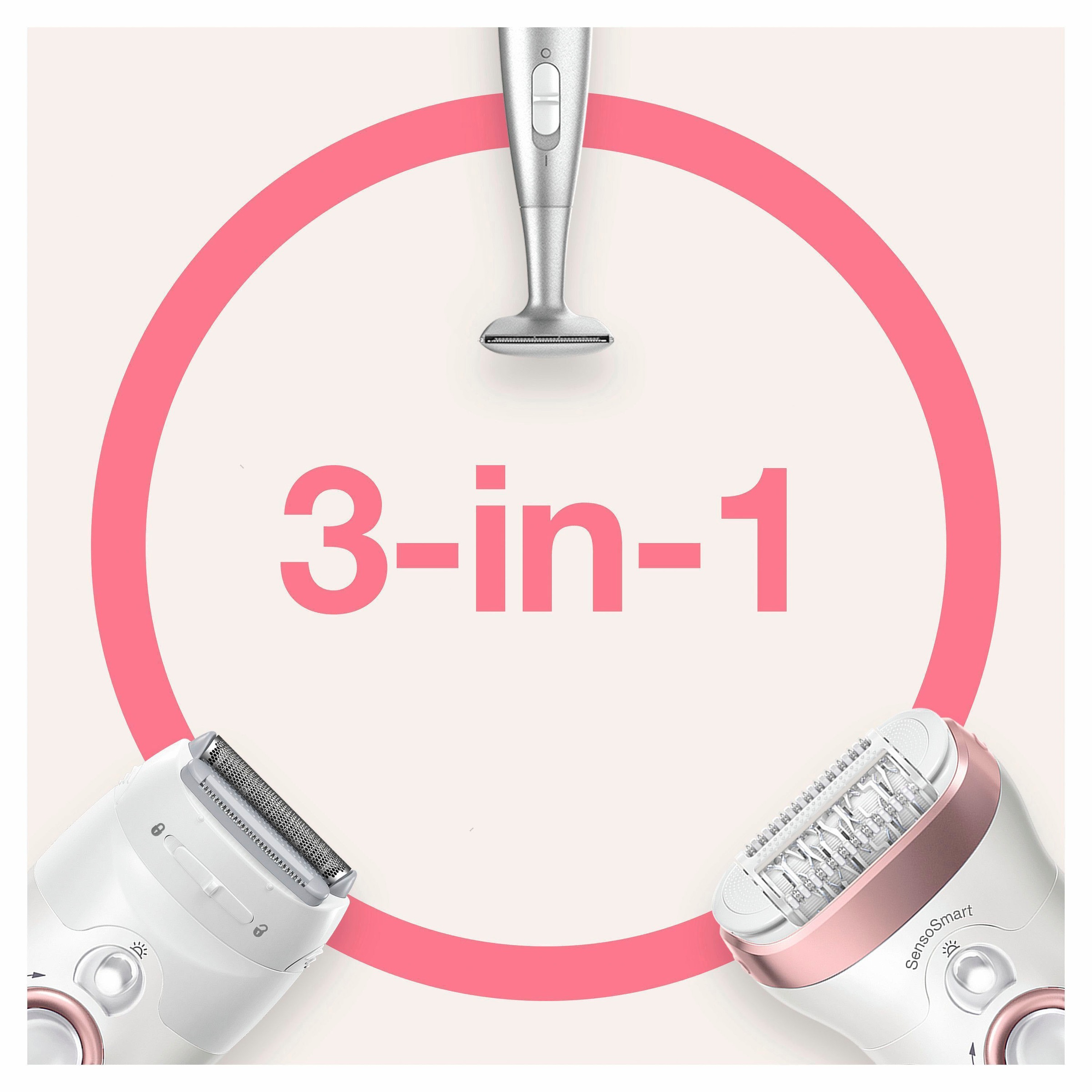 Braun Epilierer »Silk-épil 9 9-890«, 4 St. Aufsätze, für Frauen für eine langanhaltende Haarentfernung