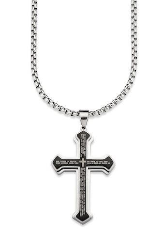 Kette mit Anhänger »Schmuck Geschenk, Halskette Kreuz Venezianerkette Silberfarben...