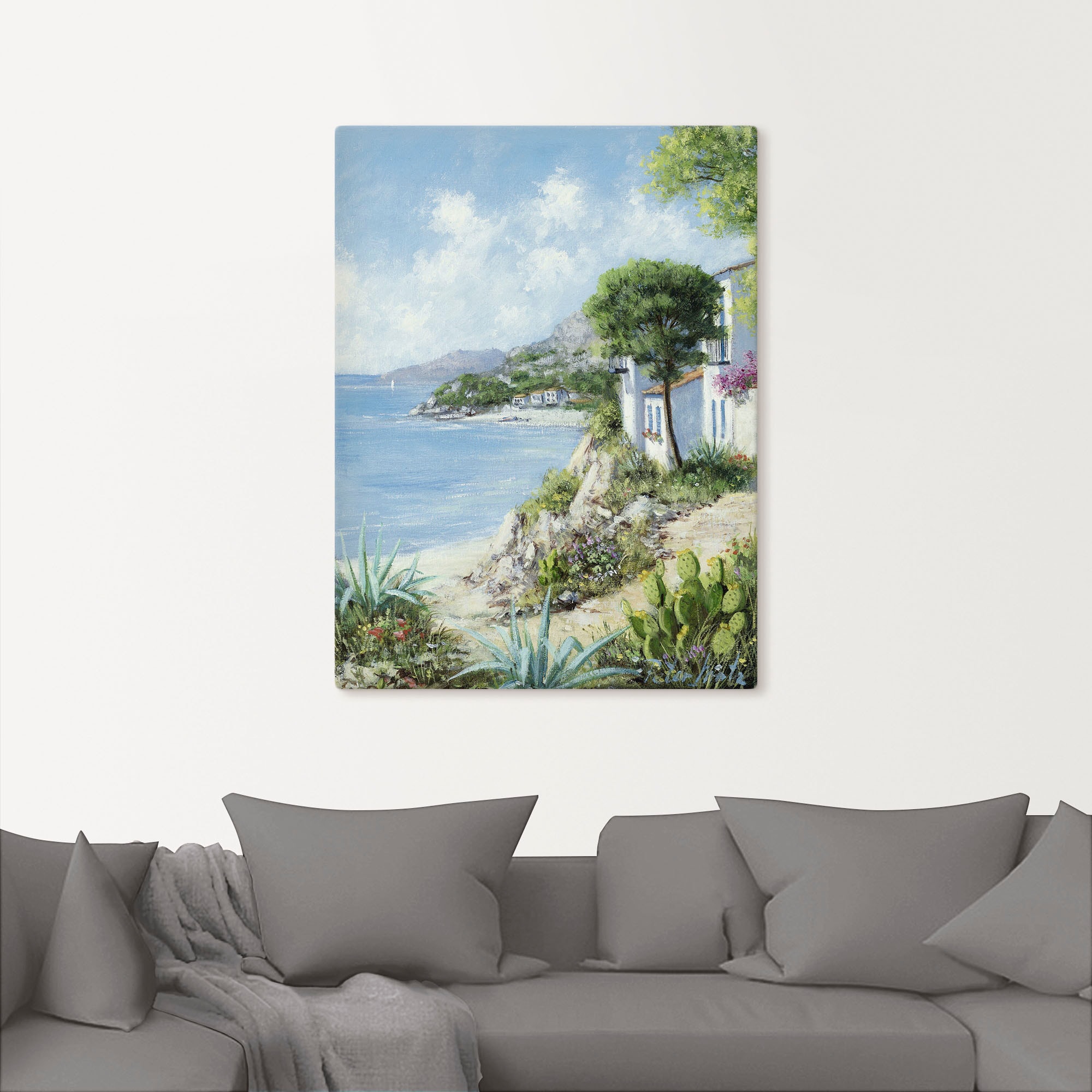 Artland Wandbild »Weg zum Meer«, Gewässer, (1 St.), als Leinwandbild, Wandaufkleber in verschied. Grössen