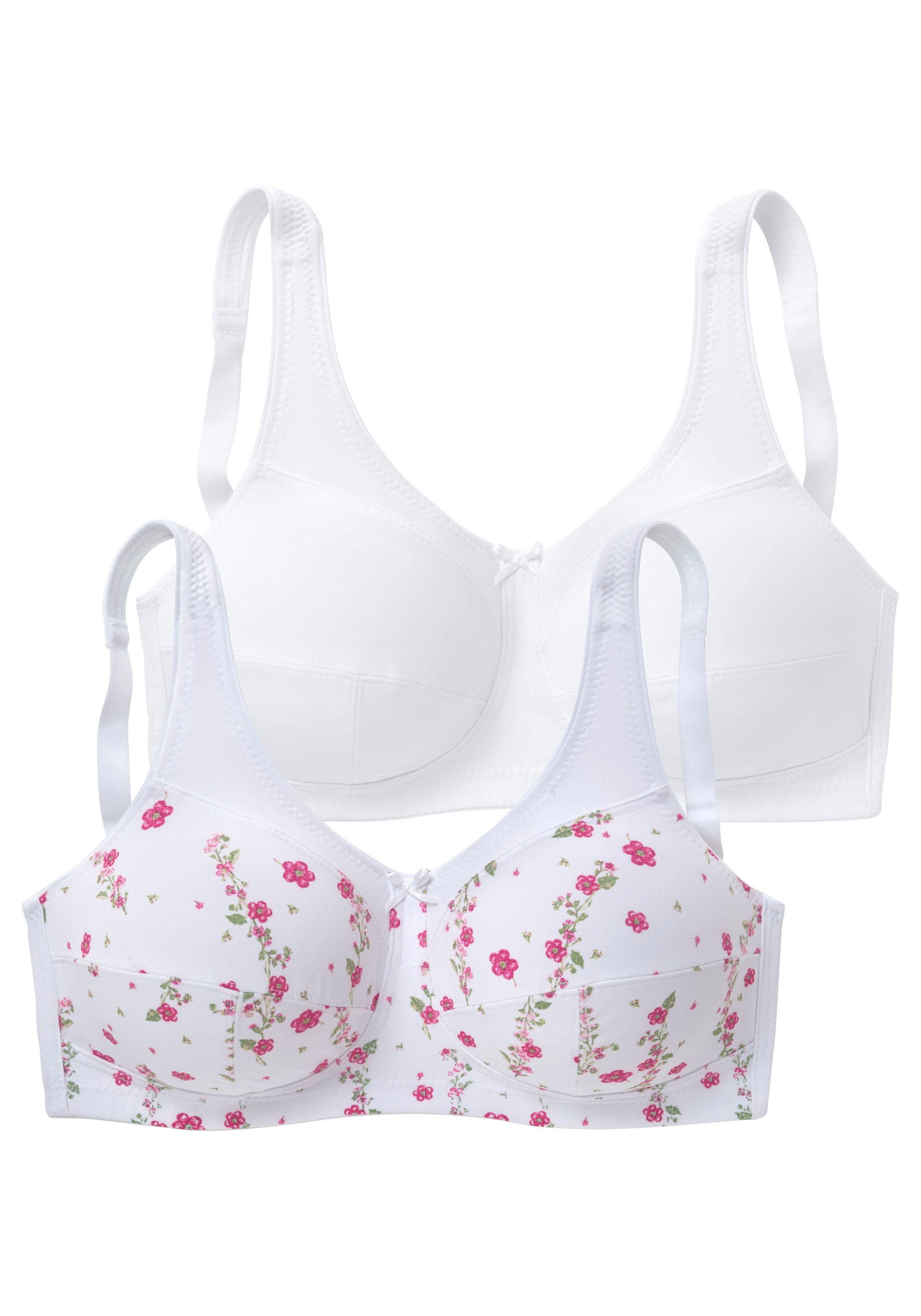 petite fleur by Lascana Entlastungs-BH Packung, ohne Bügel, mit breiteren Trägern– ideal für grosse Grössen