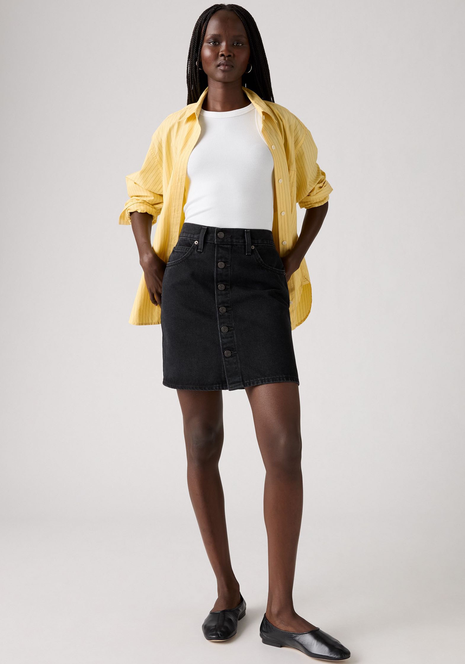 Levi's® Jeansrock »RETRO BUTTON FRON«, leicht ausgestellt