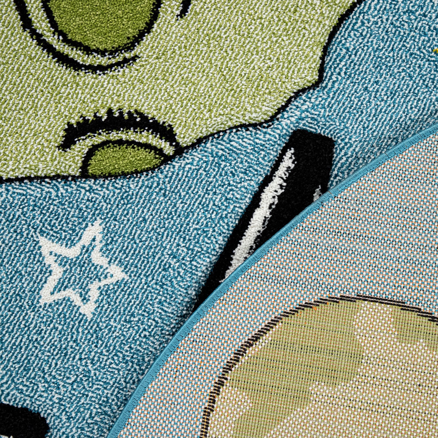 Paco Home Kinderteppich »Volta 321«, rund, 16 mm Höhe, Kurzflor, Motiv Rakete, Kinderzimmer