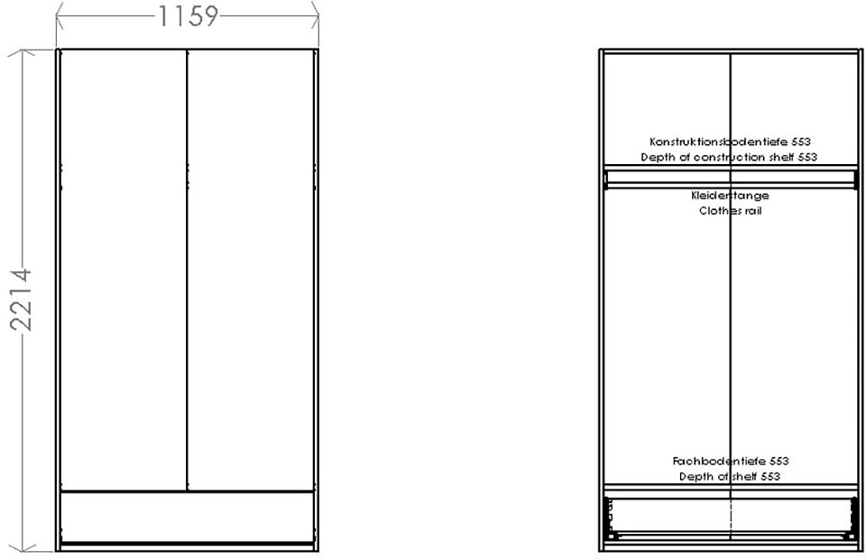 Müller »Modular Schublade LIVING 1 SMALL Variante 1«, Inklusive Kleiderschrank online Plus geräumigen