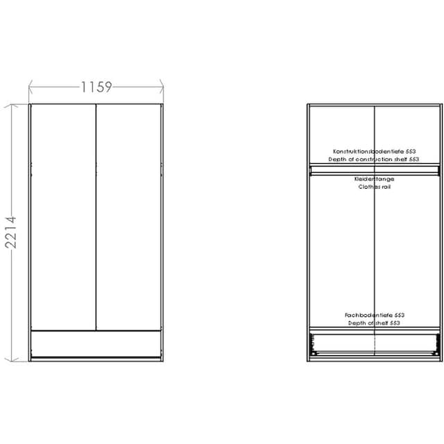 Müller SMALL LIVING Kleiderschrank »Modular Plus Variante 1«, Inklusive 1  geräumigen Schublade online
