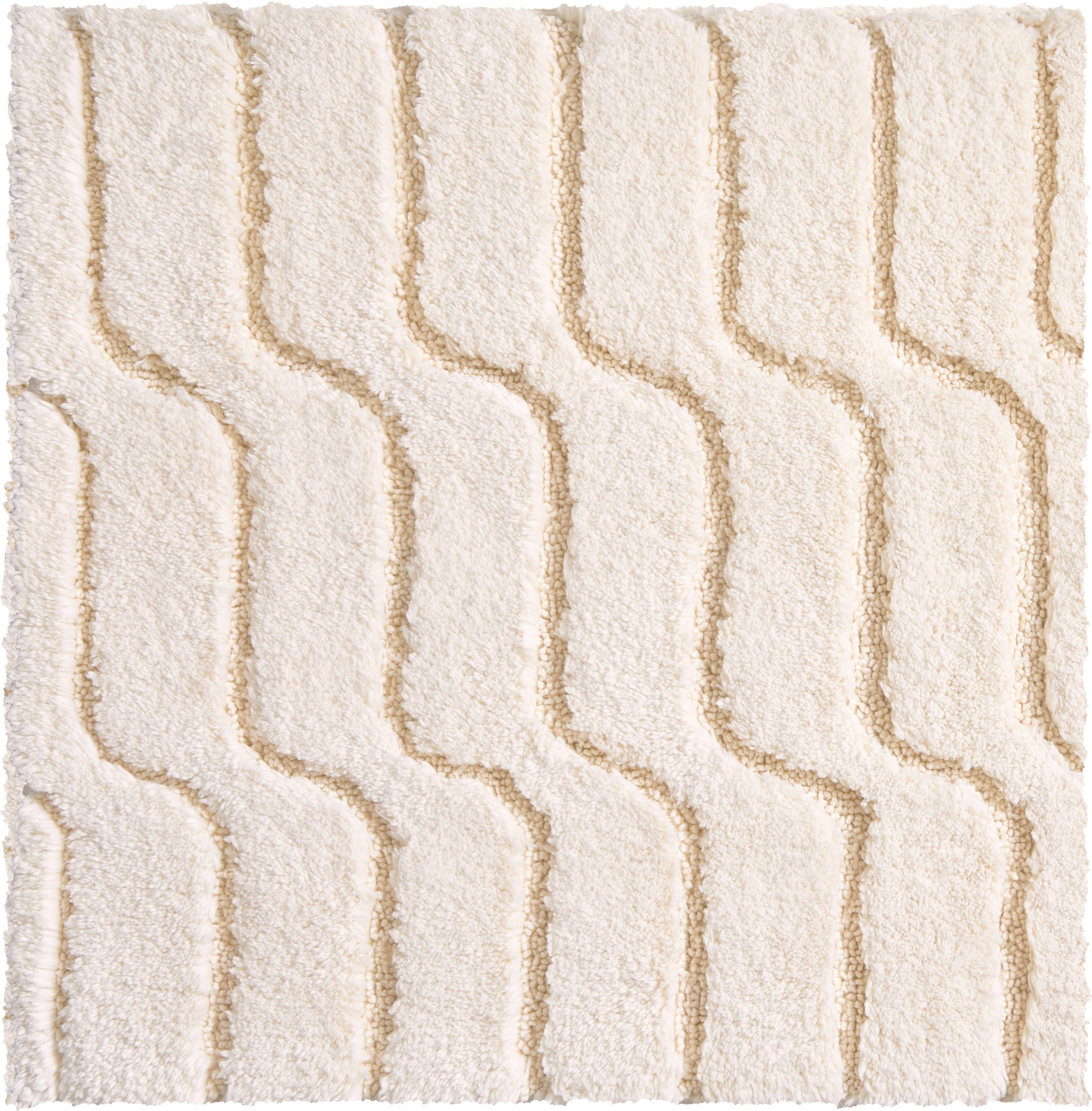 Grund Badematte »Vogue«, rutschhemmend beschichtet, fussbodenheizungsgeeignet, dichter Flor, Hoch-Tief-Effekt, Wellen-Design