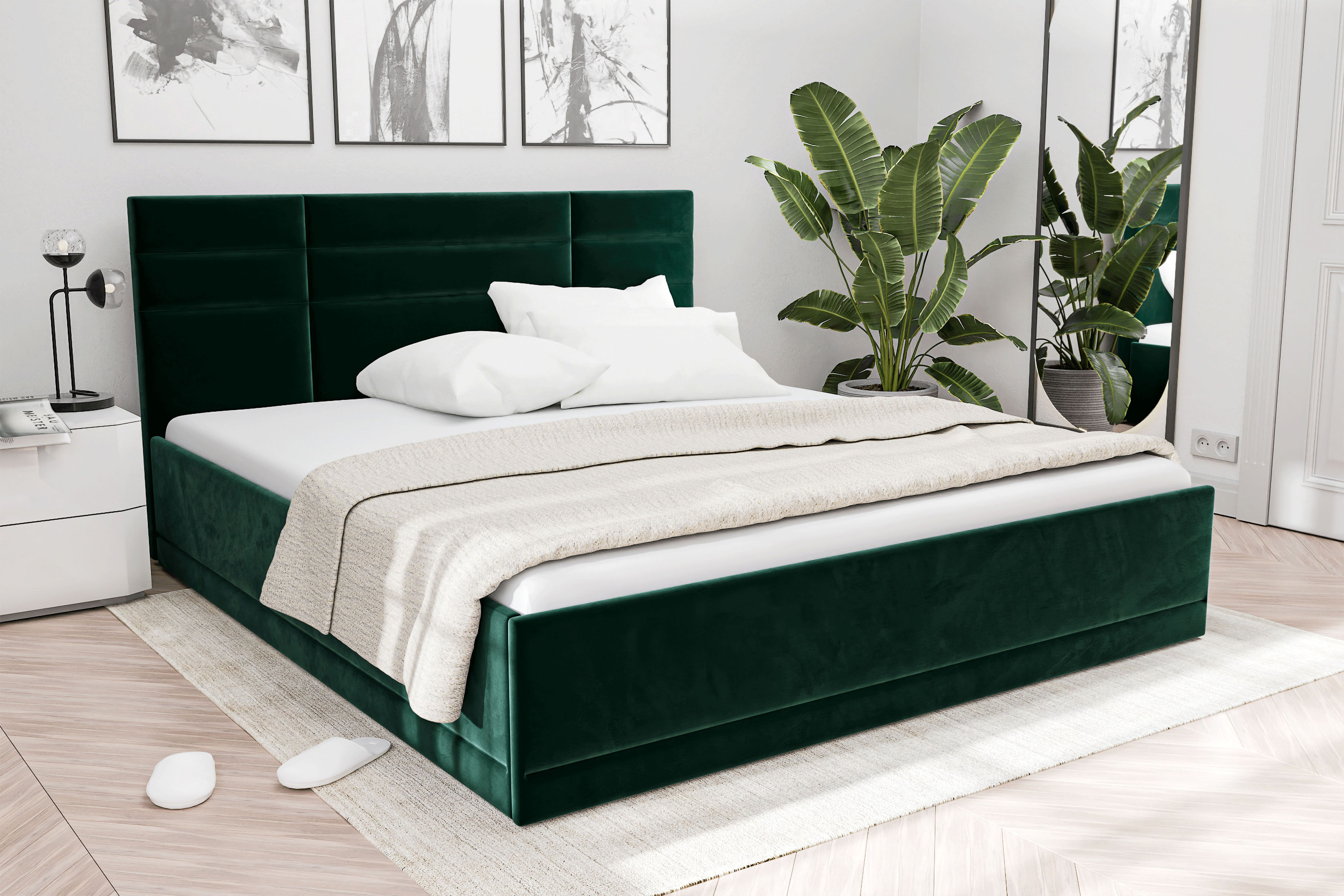 Westfalia Schlafkomfort Polsterbett "Prag" 3 Matraztenarten wählbar, mit und ohne Bettkasten