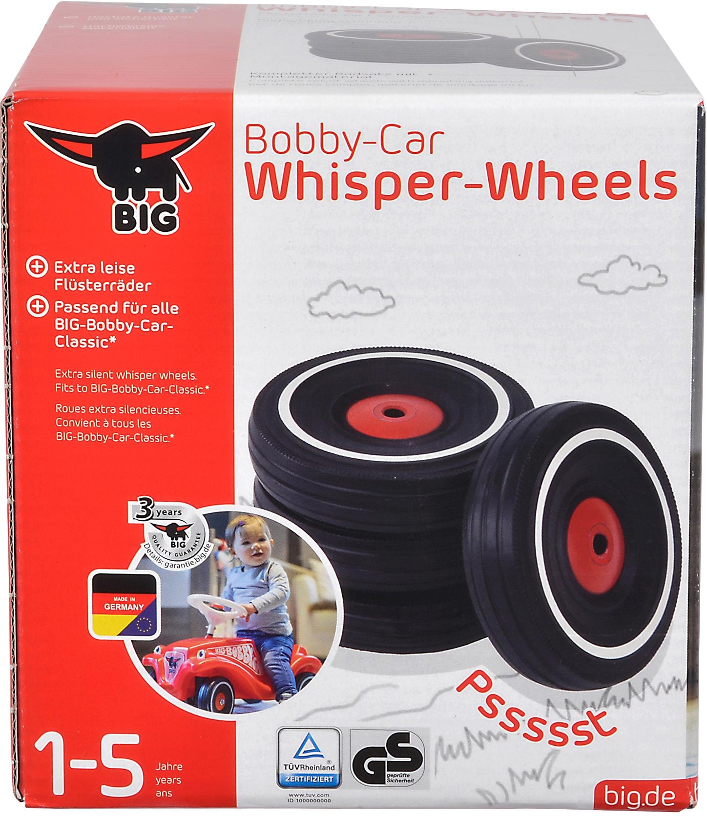 BIG Rutscherauto »BIG Bobby Car Whisper Wheels«, Passend für alle BIG Bobby Car Classic, Made in Germany
