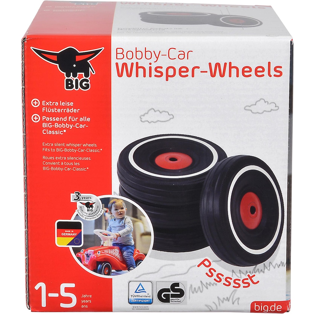 BIG Rutscherauto »BIG Bobby Car Whisper Wheels«, Passend für alle BIG Bobby Car Classic, Made in Germany