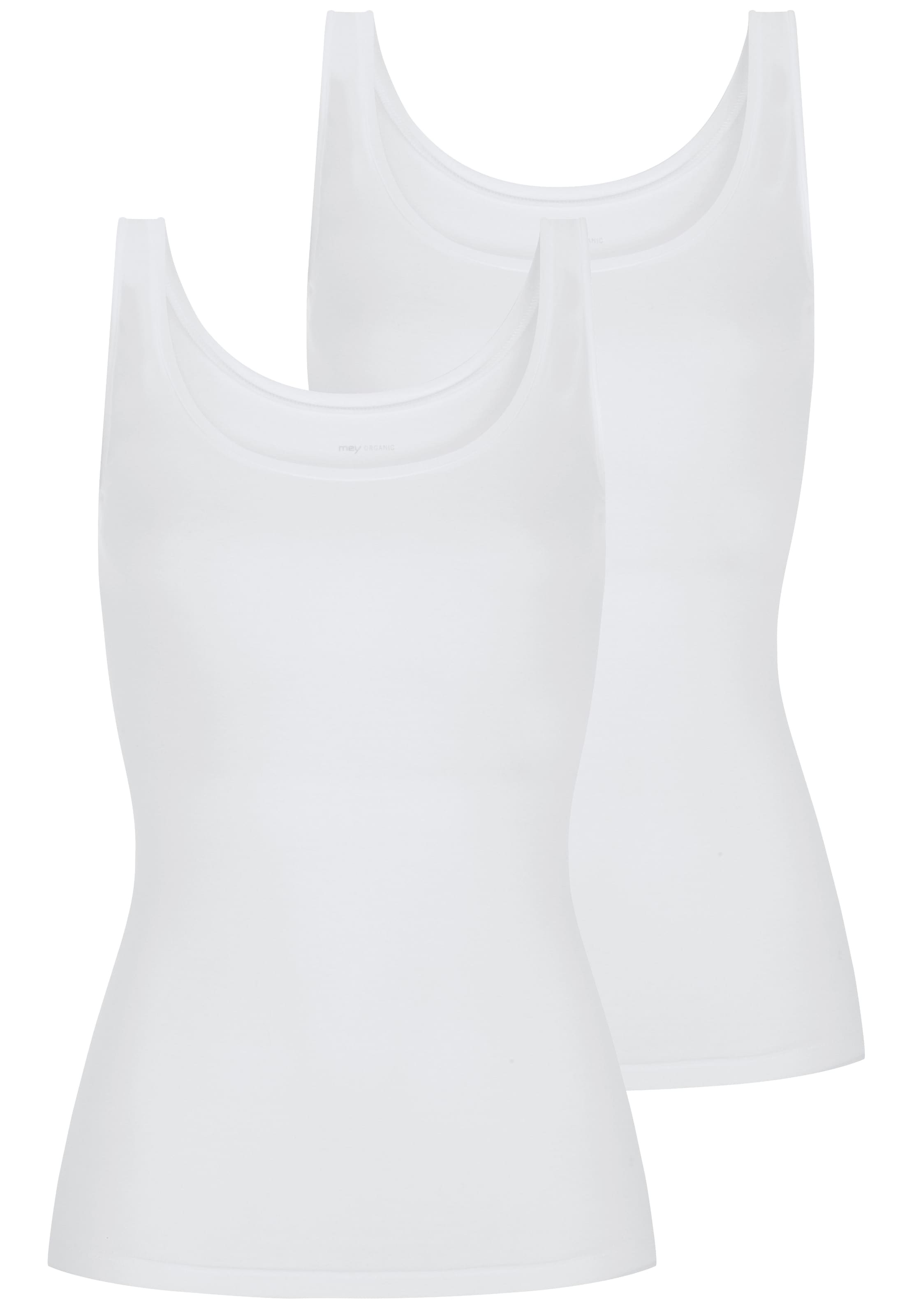 Mey Unterhemd »Superfine Organic« 2er Pack, breite Träger, tiefer Rundhalsausschnitt, Single Jersey, elastisch