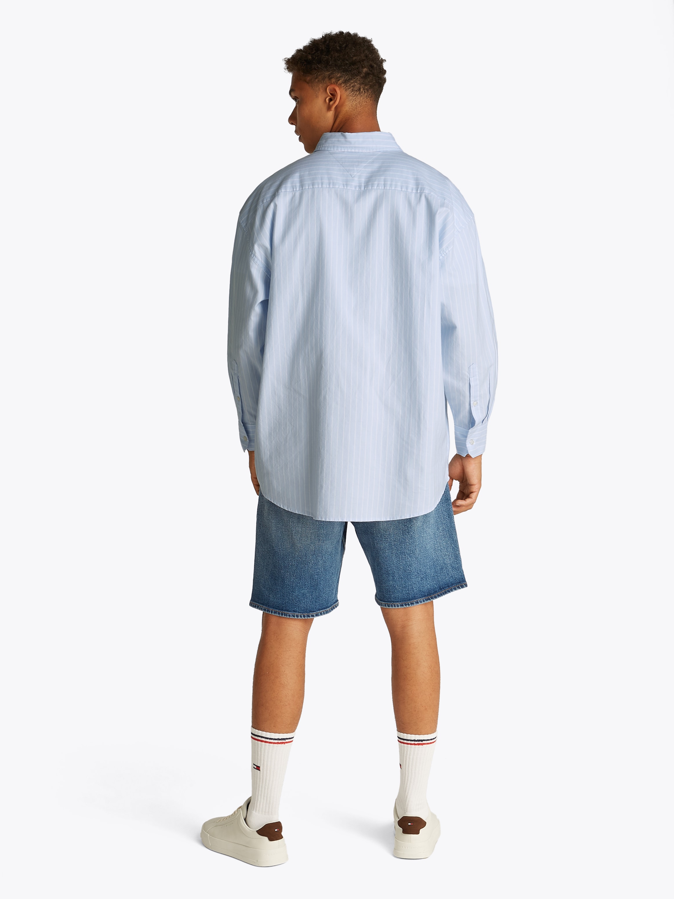 Tommy Jeans Curve Hemdbluse »TJW OVS BADGE OXFORD SHIRT EXT«, in Grossen Grössen, Oxford Qualität, oversized, Logo-Badge