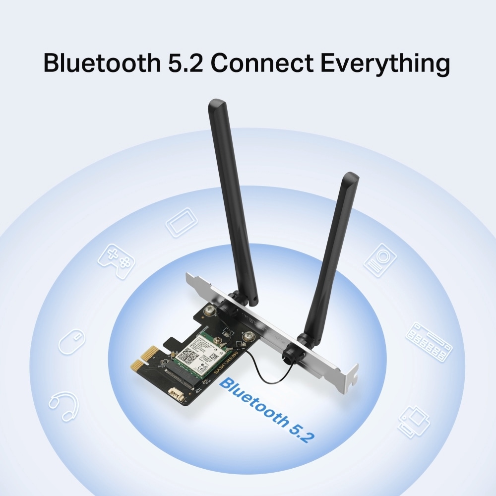 TP-Link Netzwerk-Adapter »Mercusys MA80XE AX3000 Dual-Band Wi-Fi 6 PCI Express Adapter«