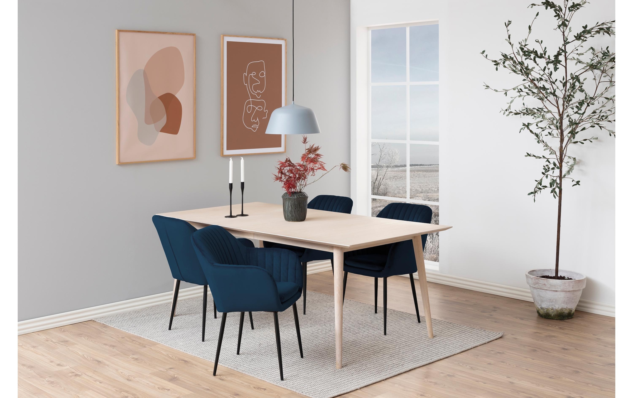AC Design Stuhl »Emilia Dunkelblau«