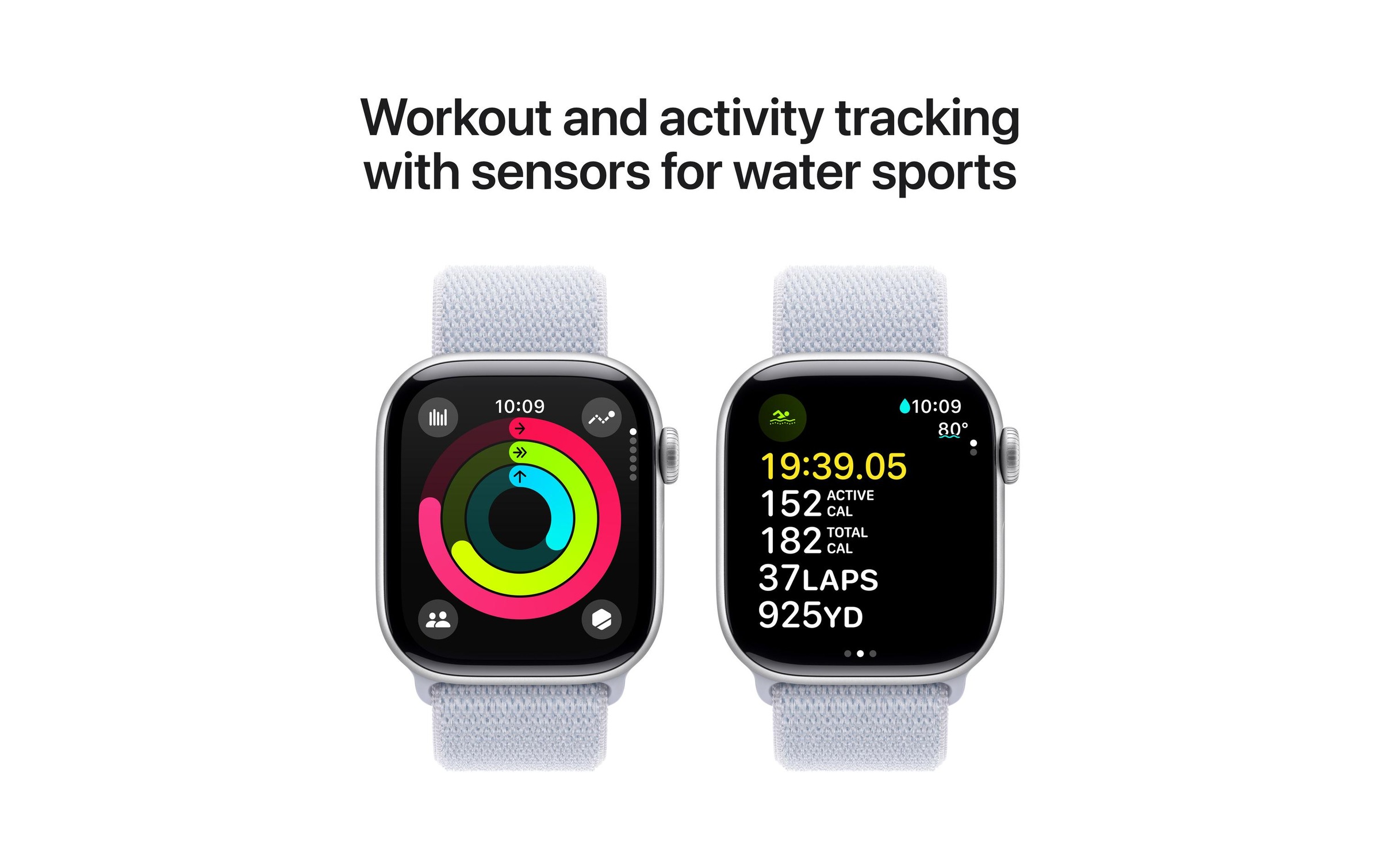 Apple Watch Series 10 Aluminium, 42 mm, GPS, Sport Loop, Silberfarben