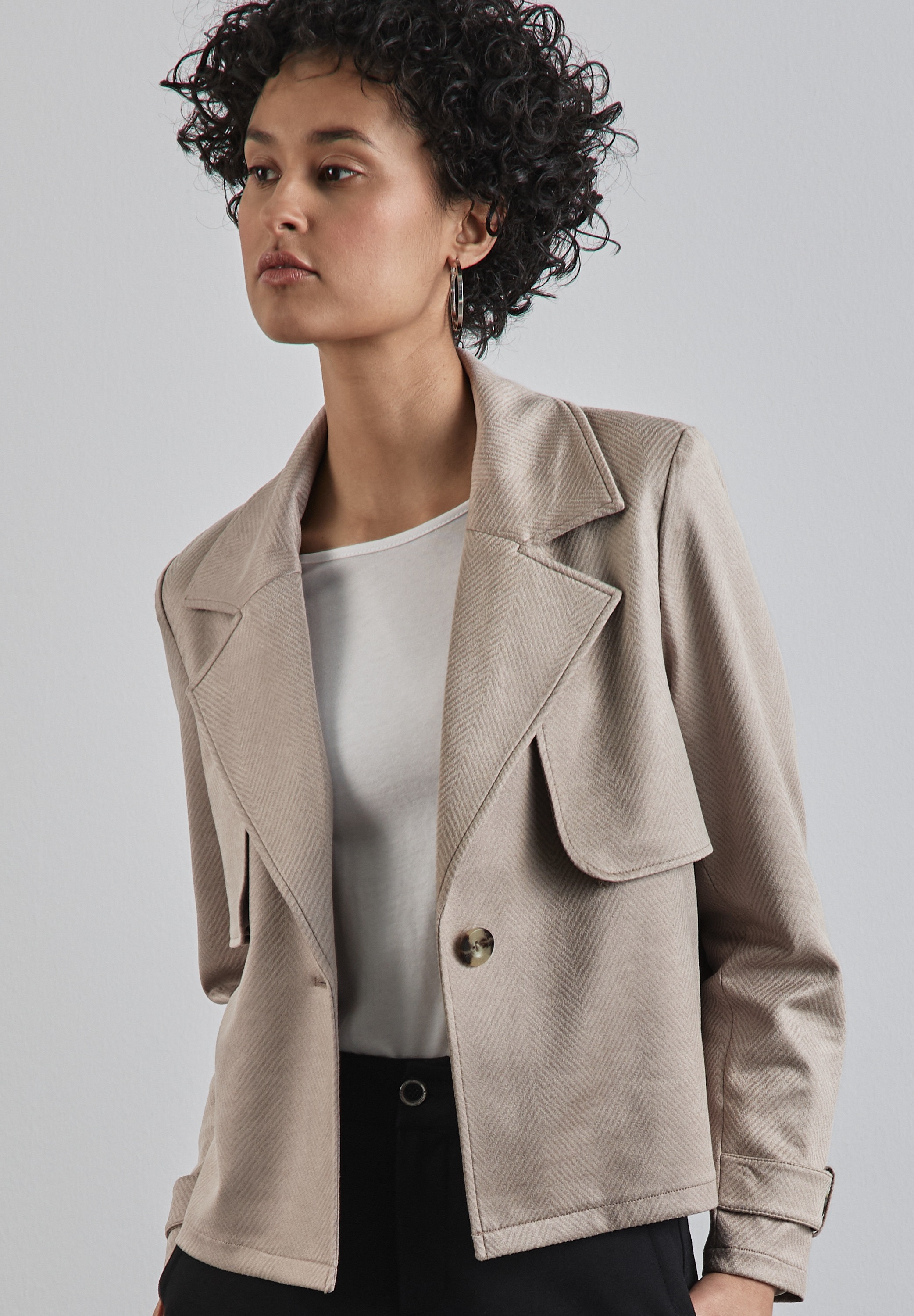 STREET ONE Jackenblazer im Velours-Look
