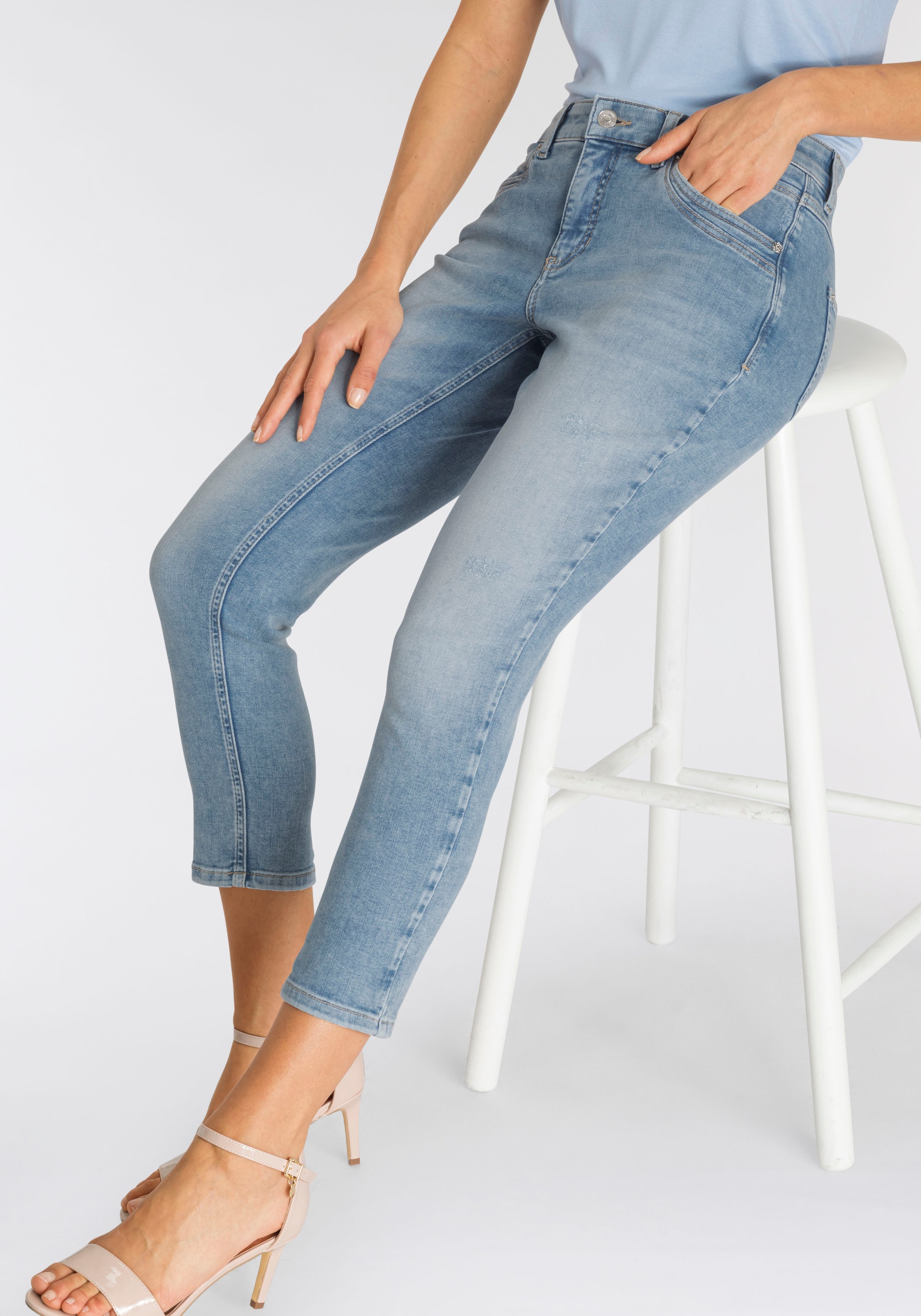 MAC Slim-fit-Jeans »Mel Sylvie Meis«, Gerader schmaler Schnitt von MAC by  Sylvie Meis online shoppen bei Jelmoli-Versand Schweiz