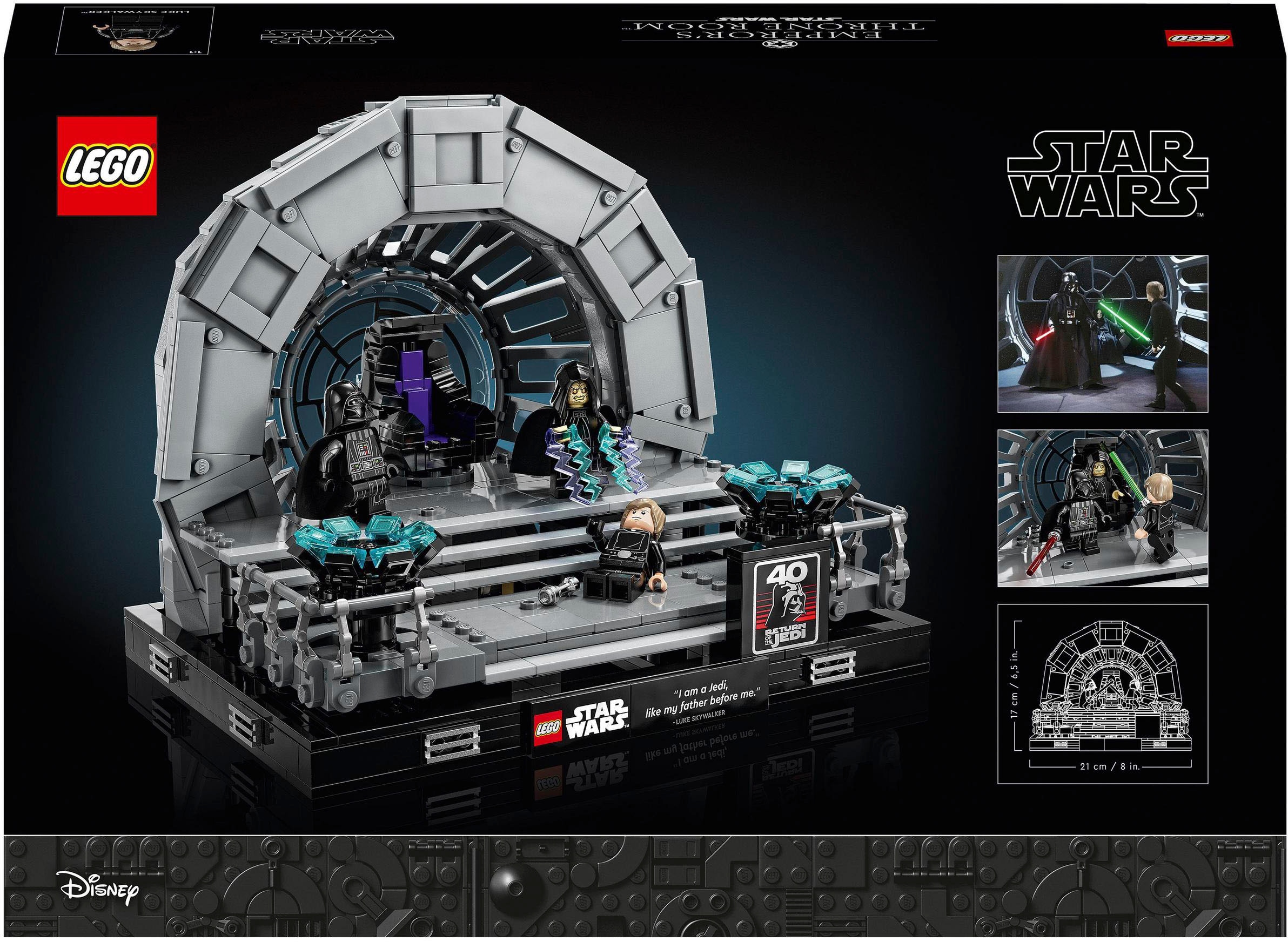 LEGO® Konstruktionsspielsteine »Thronsaal des Imperators – Diorama (75352), LEGO® Star Wars™«, (807 St.)