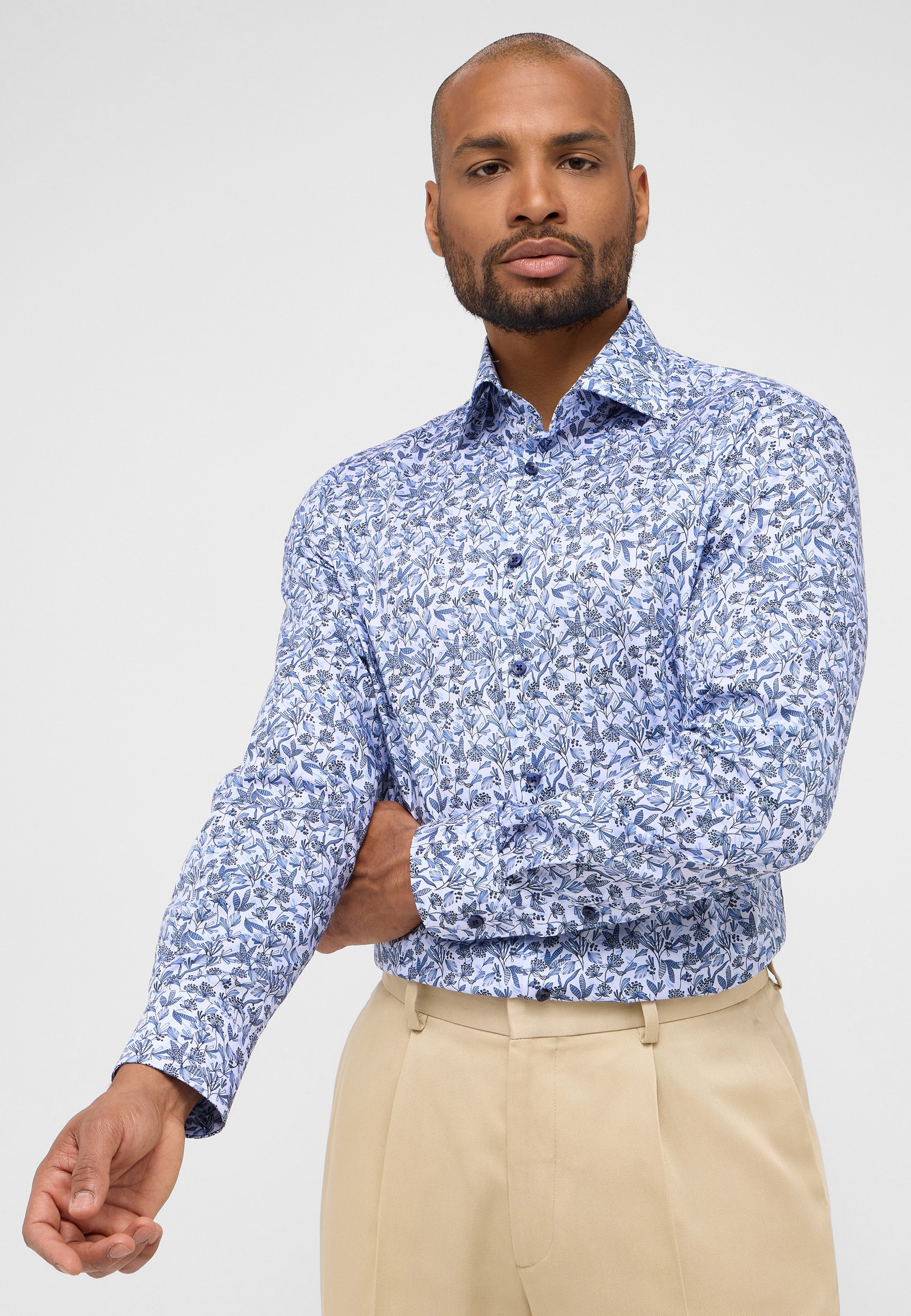 Eterna Langarmhemd »MODERN FIT« NON IRON (bügelfrei)