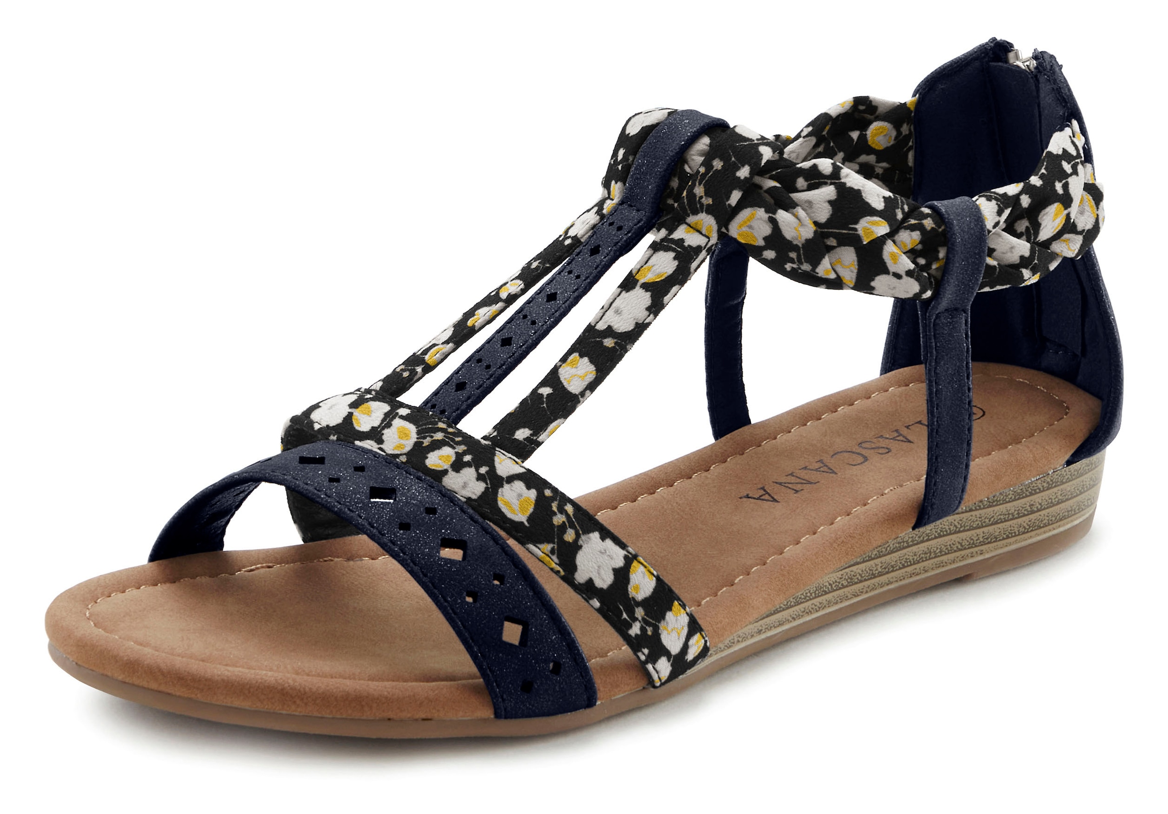 LASCANA Sandale »Sommerschuh«, Sandalette, Sommerschuh mit Riemchen im Festival-Look VEGAN