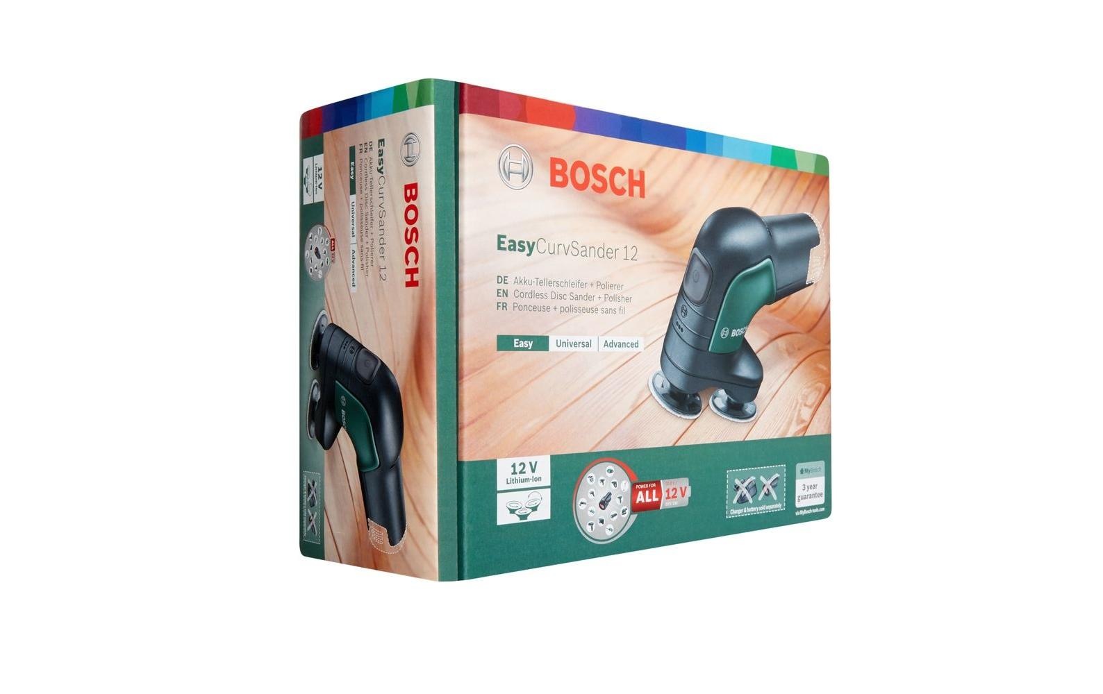 BOSCH Tellerschleifmaschine »EasyCurv«, Ohne Akku/Ladegerät