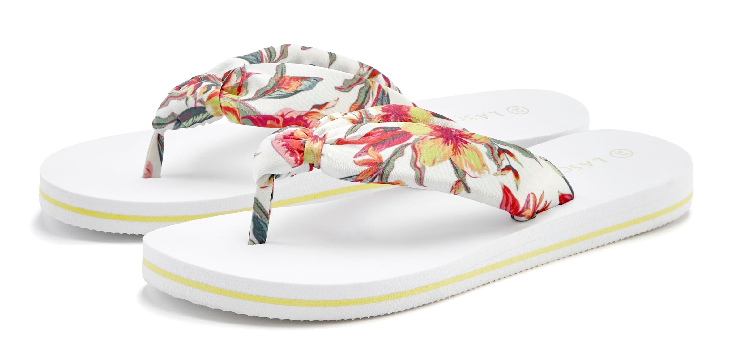LASCANA Badezehentrenner, Sandale, Pantolette, Badeschuh ultraleicht mit softem Band VEGAN
