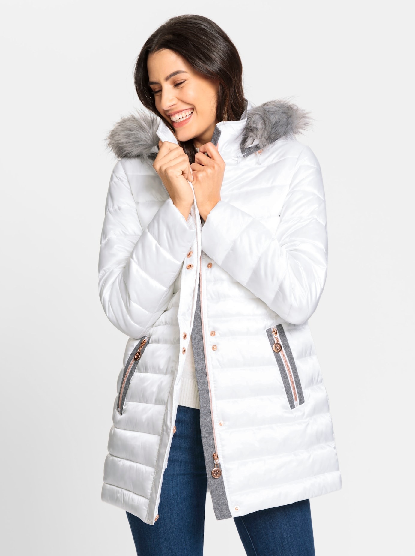 Inspirationen Steppjacke mit Kapuze