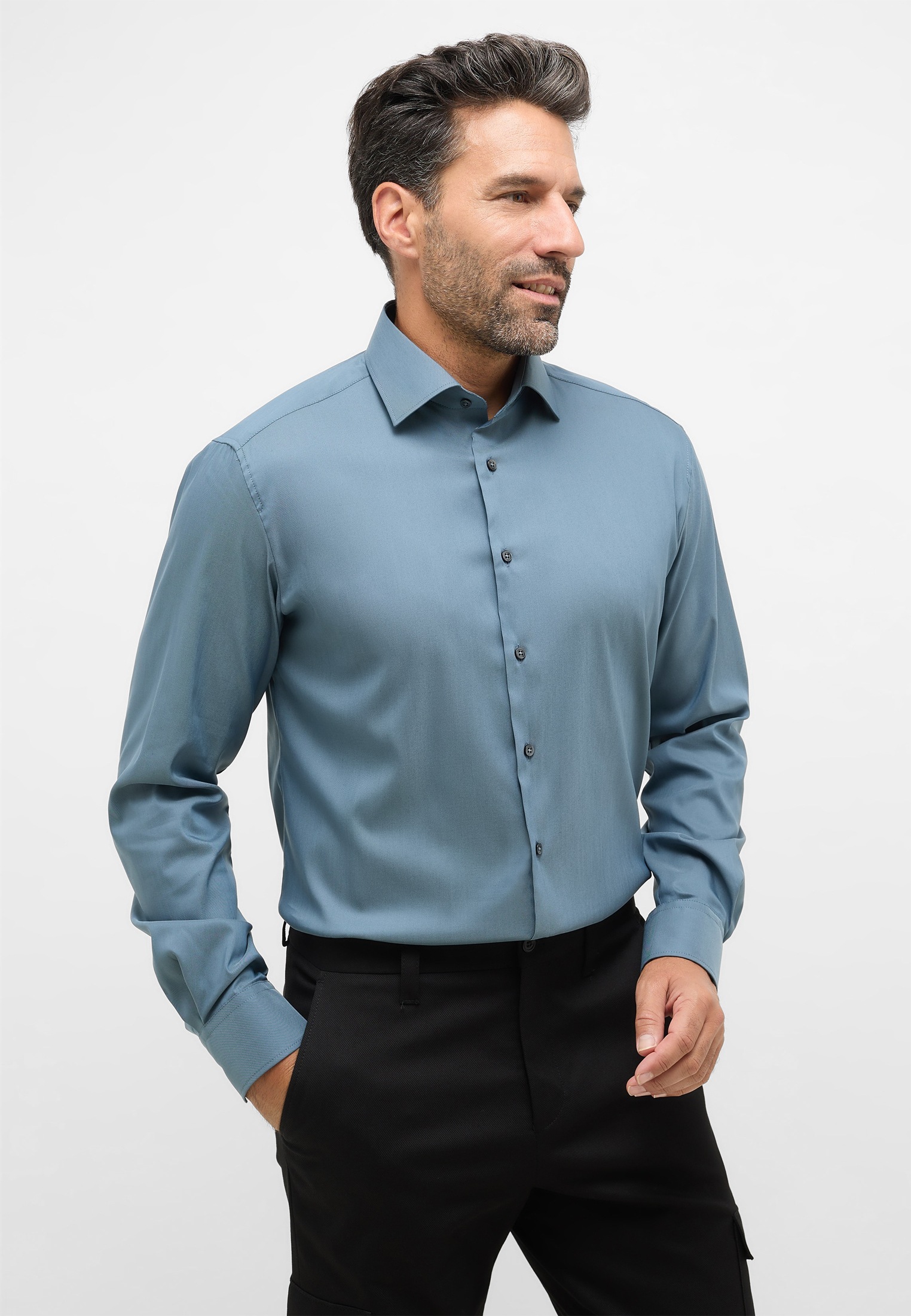 Eterna Langarmhemd »MODERN FIT« EASY IRON (bügelleicht)